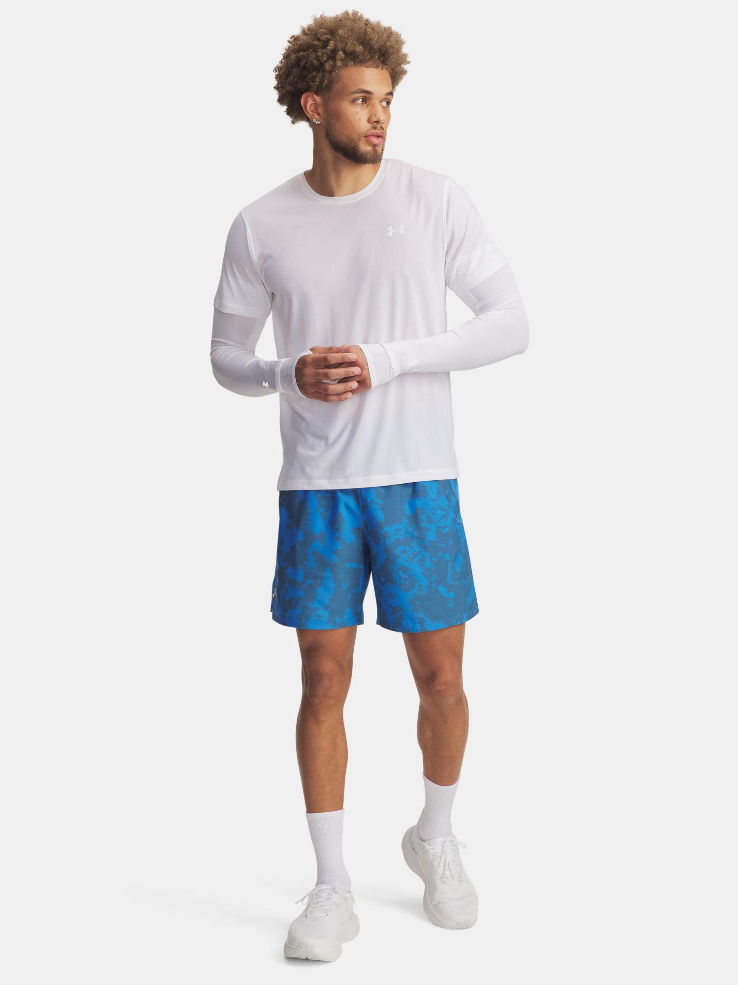 Men&#039;s shorts Under Armour UA LAUNCH 7&#039;&#039; PRINT SHORTS-BLU - Men&#039;s