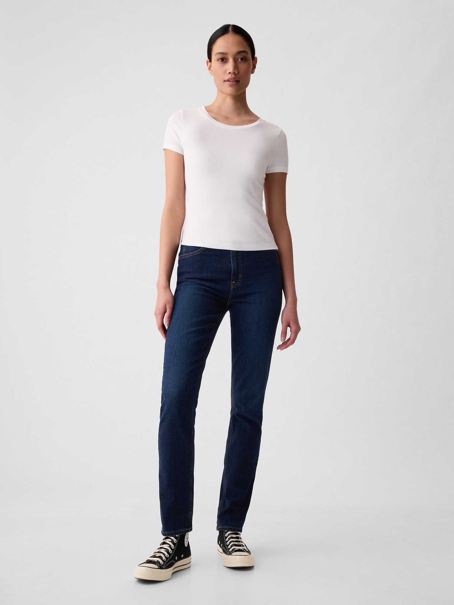 Slim fit pentru femei GAP - albastru inchis
