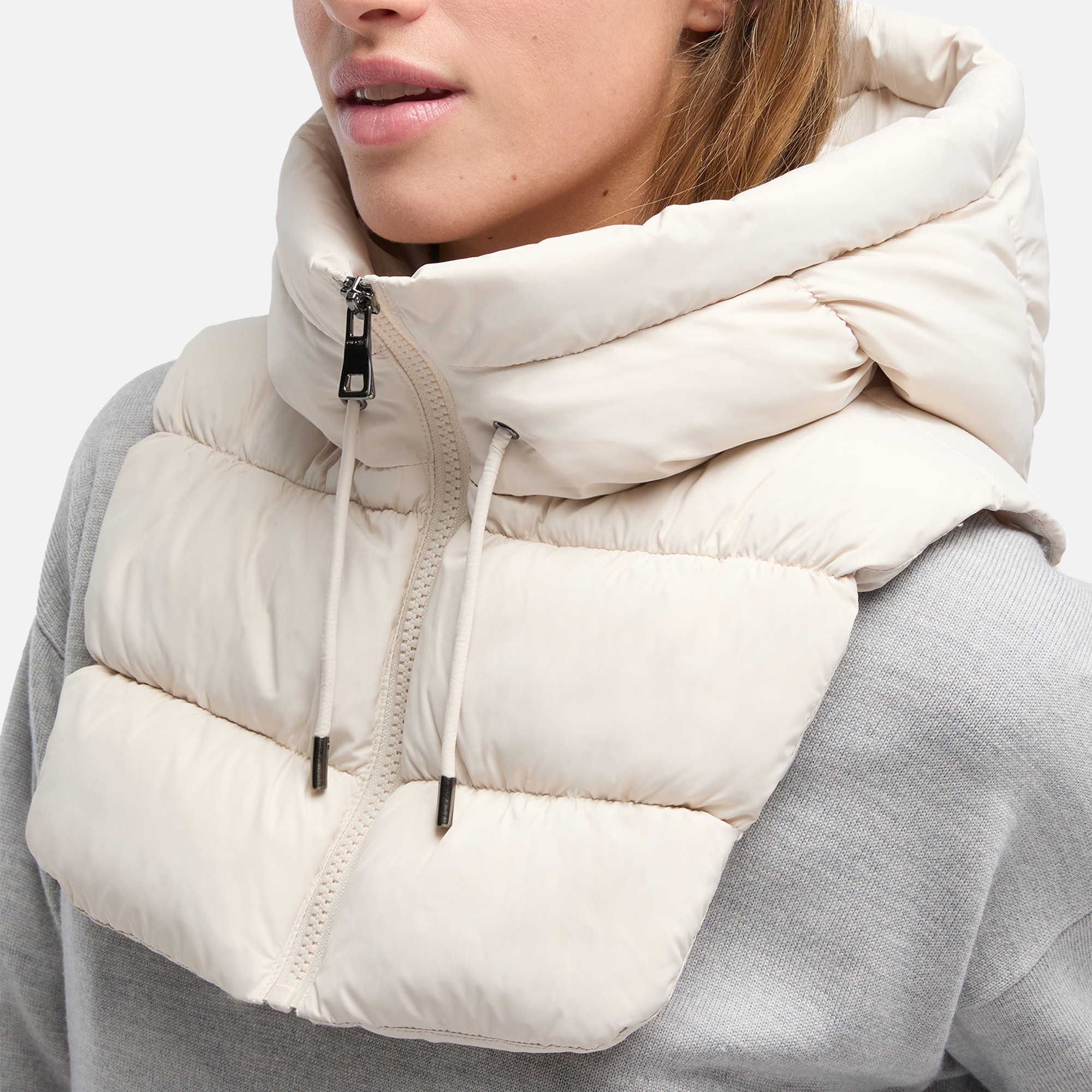 Guler izolat alb pentru femei Geox Narcisia