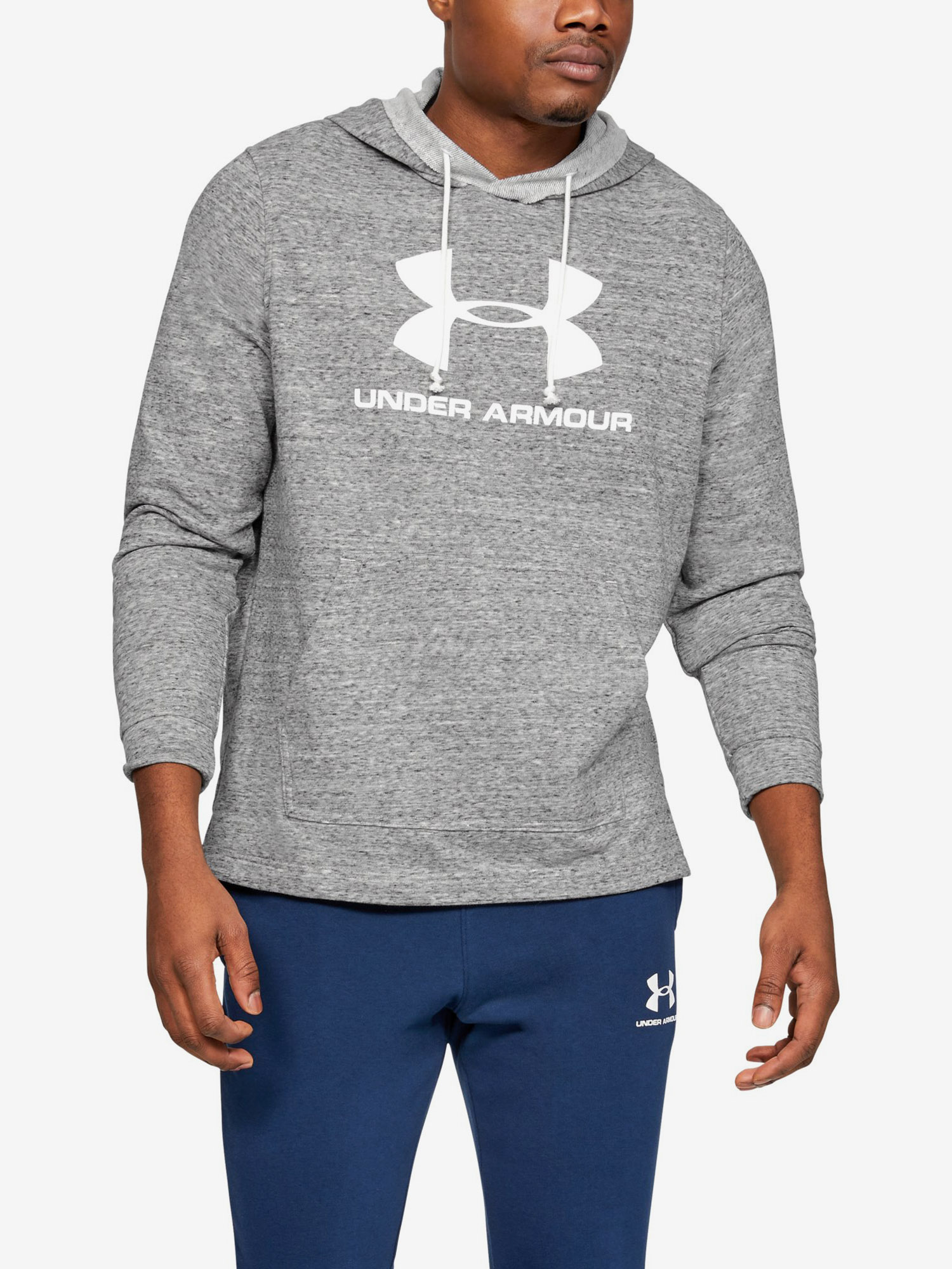 Under Armour Mikina Sportstyle Terry Logo Hoodie-Wht