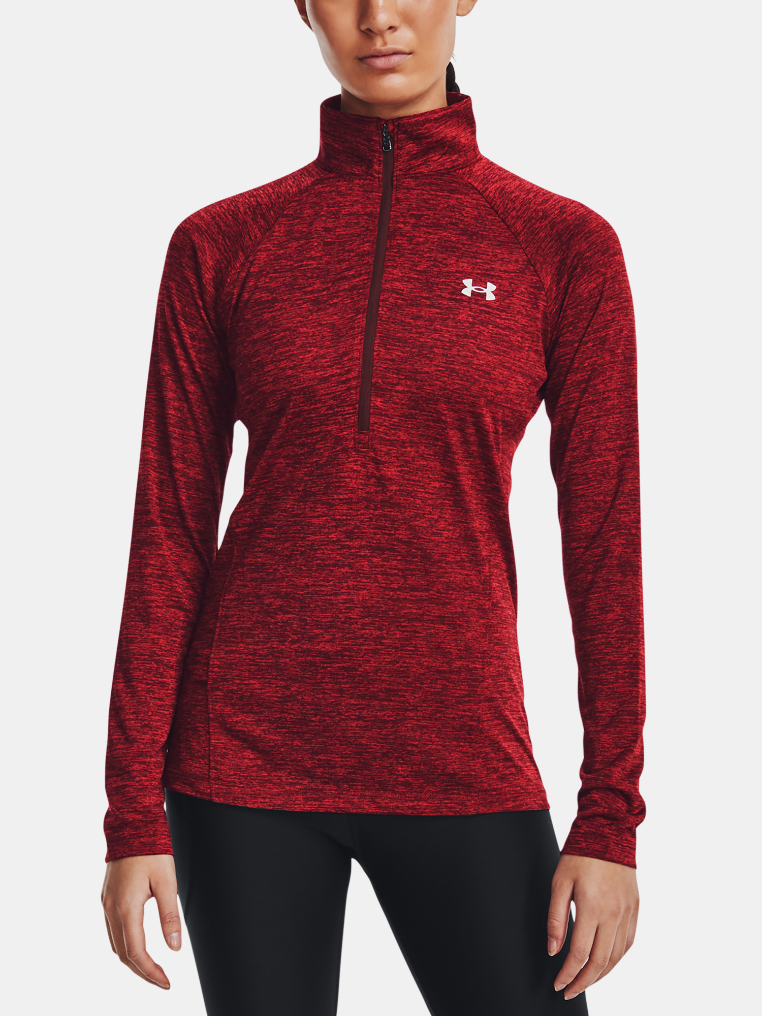 Under Armour T-Shirt Tech 1/2 Zipper - Twist-RED - Women