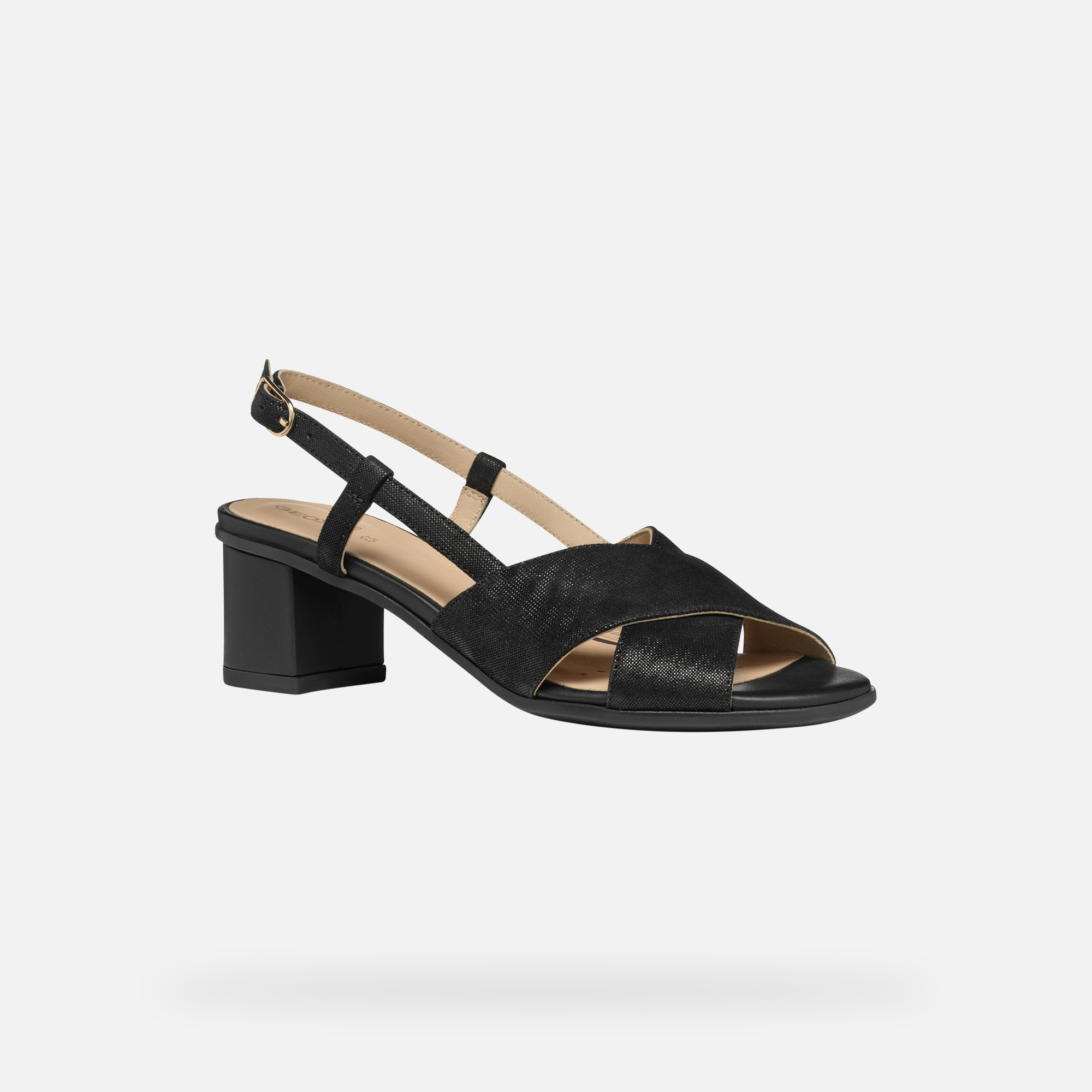 Black women&#039;s sandals Geox Aurely 50 - Women&#039;s
