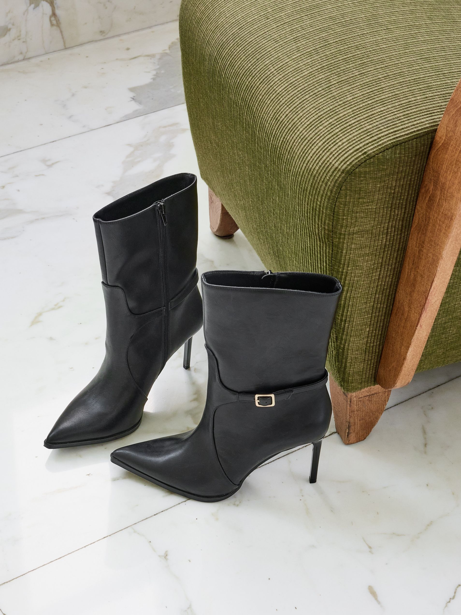 Black women's ankle boots with heels ORSAY - Women's