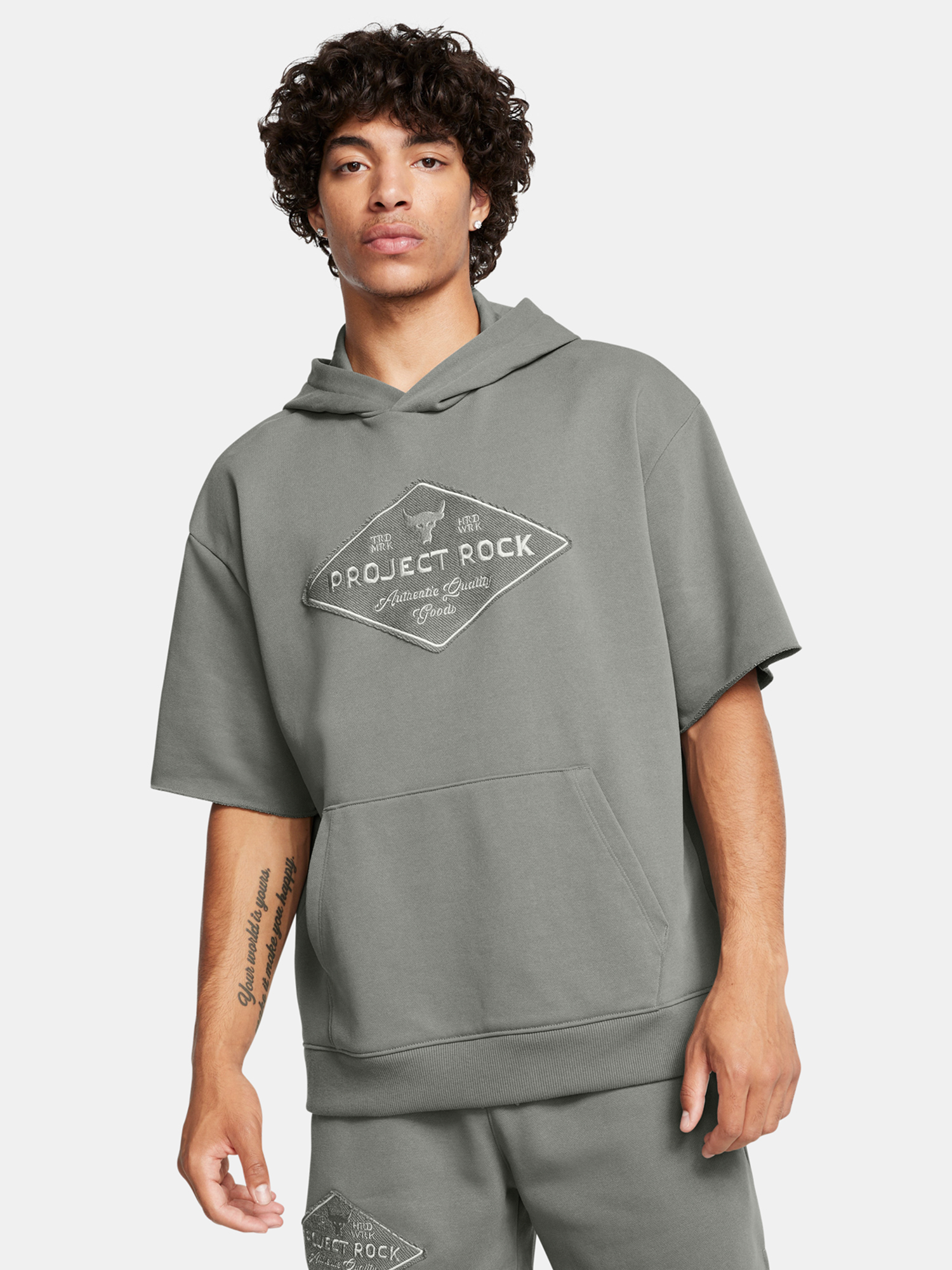 Under Armour Sweatshirt Pjt Rck HWT SS Hdy Tools-GRN - Men's