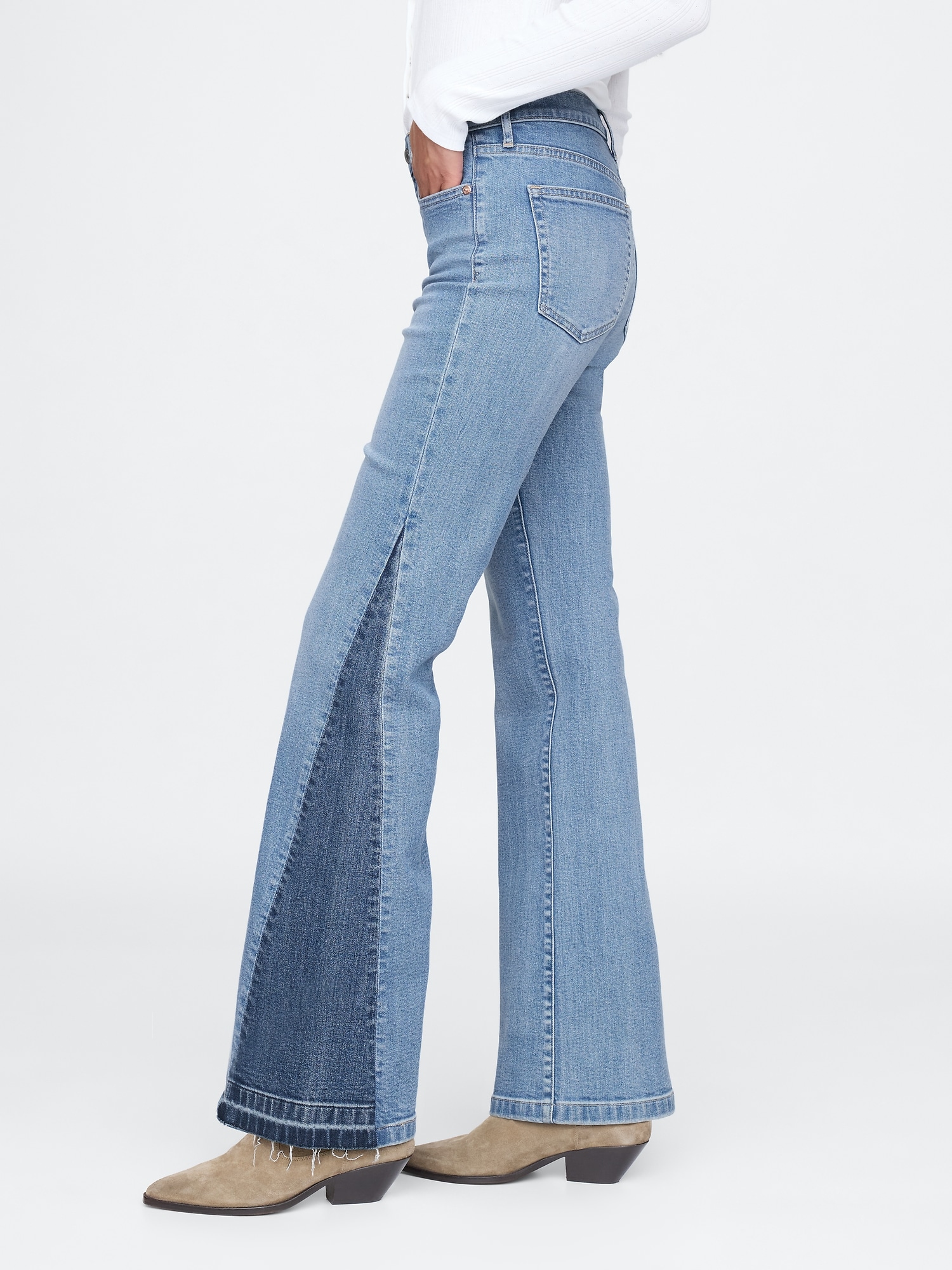 GAP Jeans '70s flare High Rise Patched - Women's