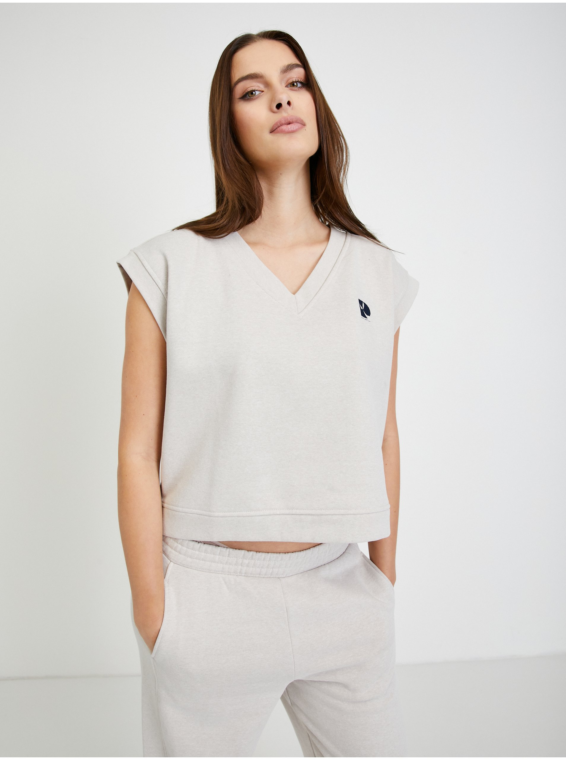 Cream Women's Sweatshirt Vest Tom Tailor Denim - Women