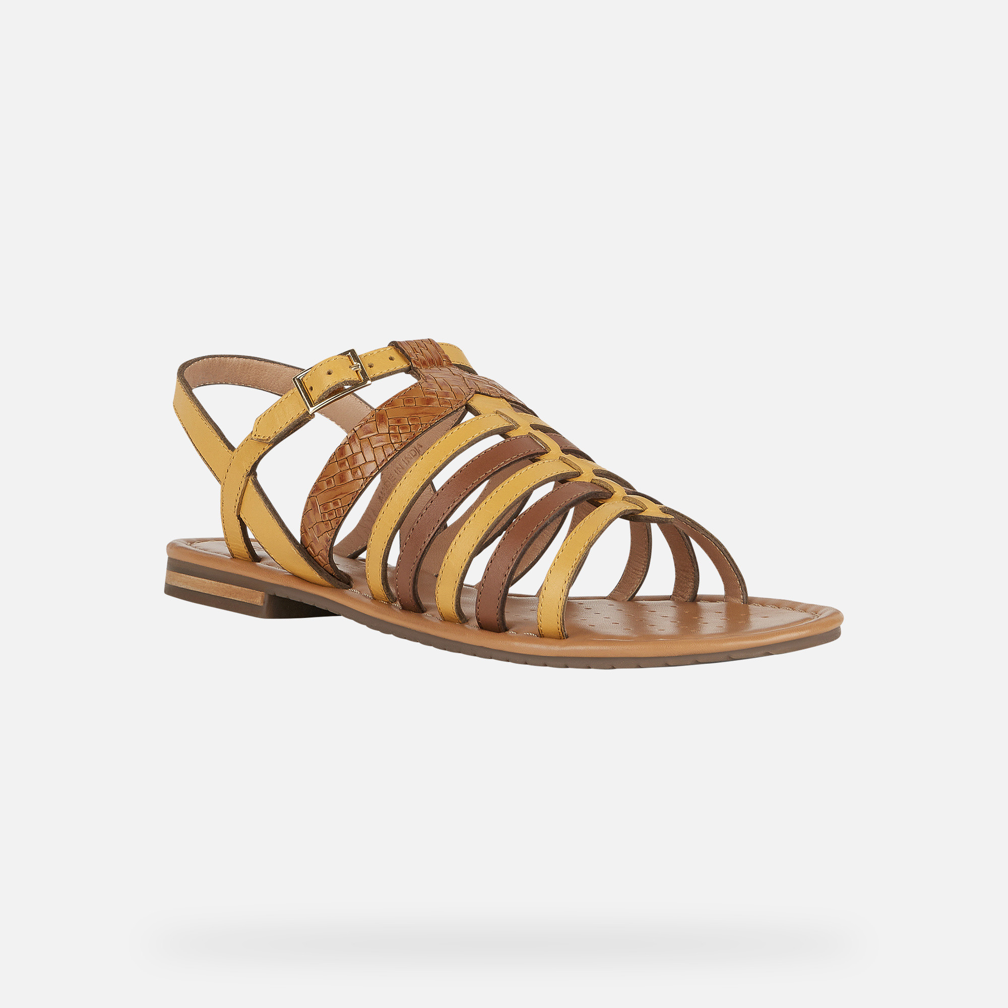 Yellow women&#039;s sandals Geox Sozy S - Women&#039;s