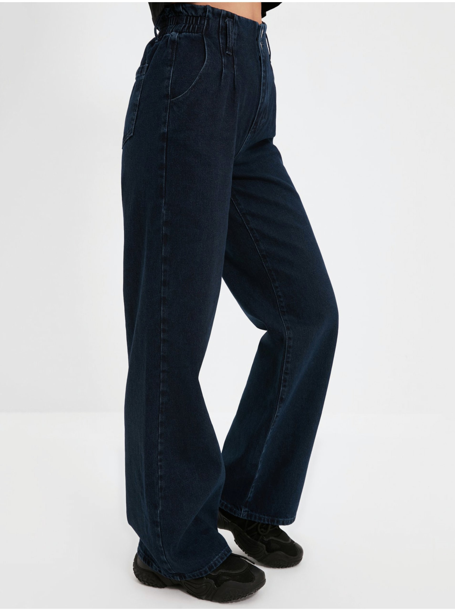 Flared, Bootcut pentru femei Trendyol - albastru inchis