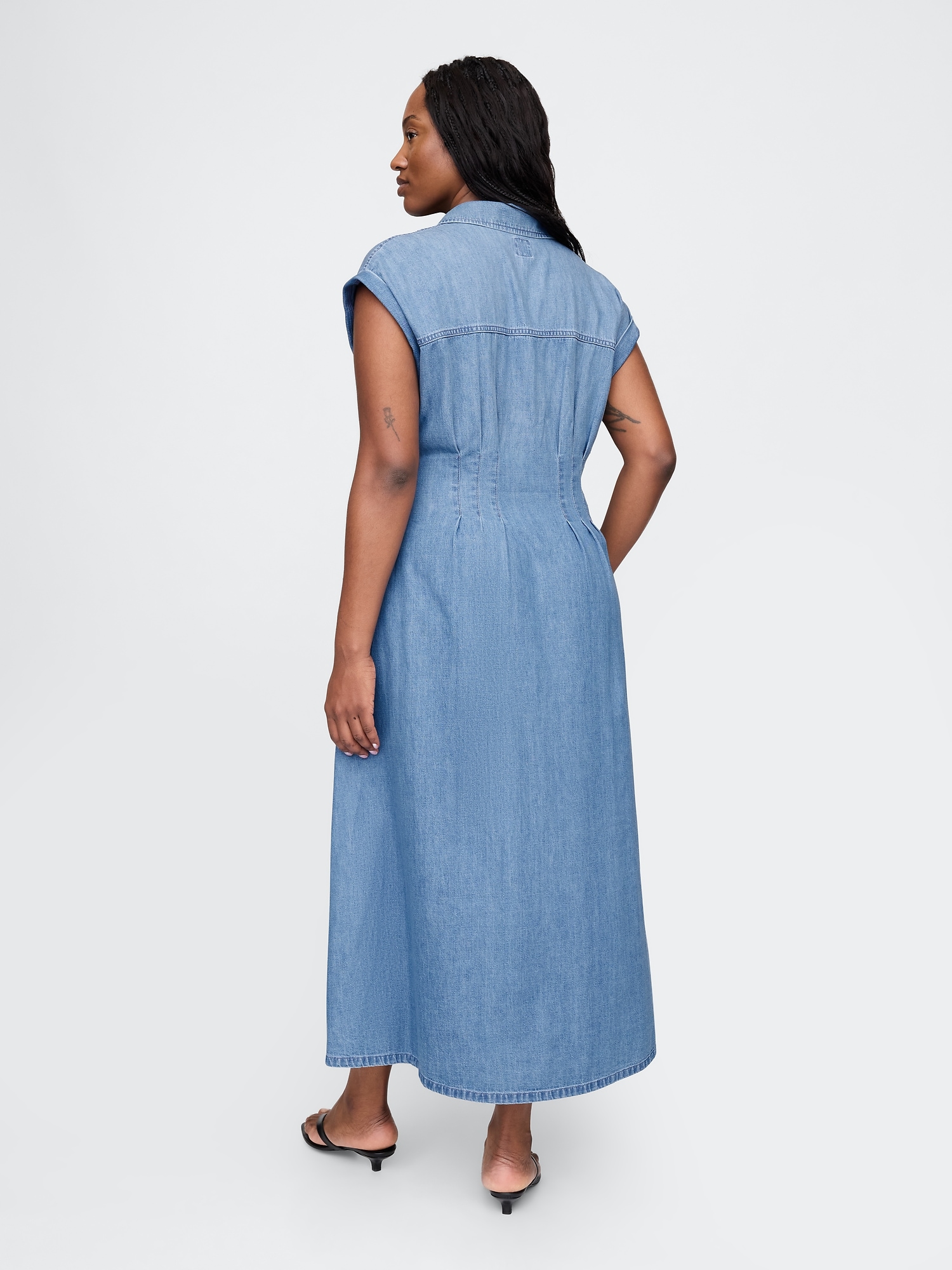 GAP Denim shirt maxi dress - Women's