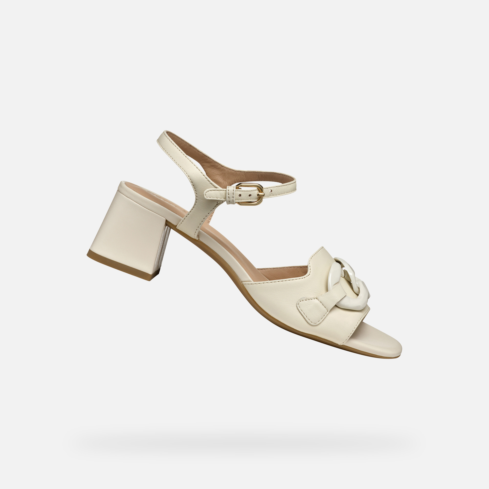 Cream women&#039;s sandals Geox New Eraklia 50 T - Women&#039;s