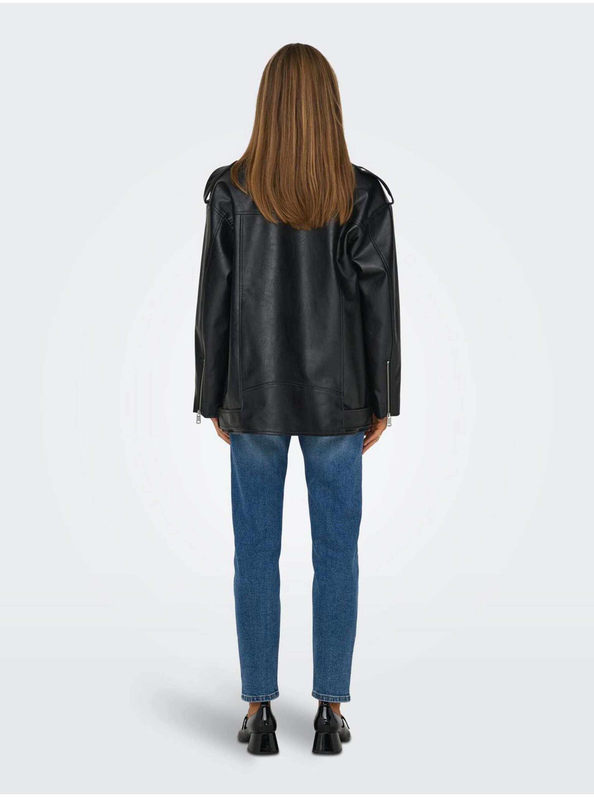 Jachete din piele naturala si sintetica pentru femei ONLY - negru