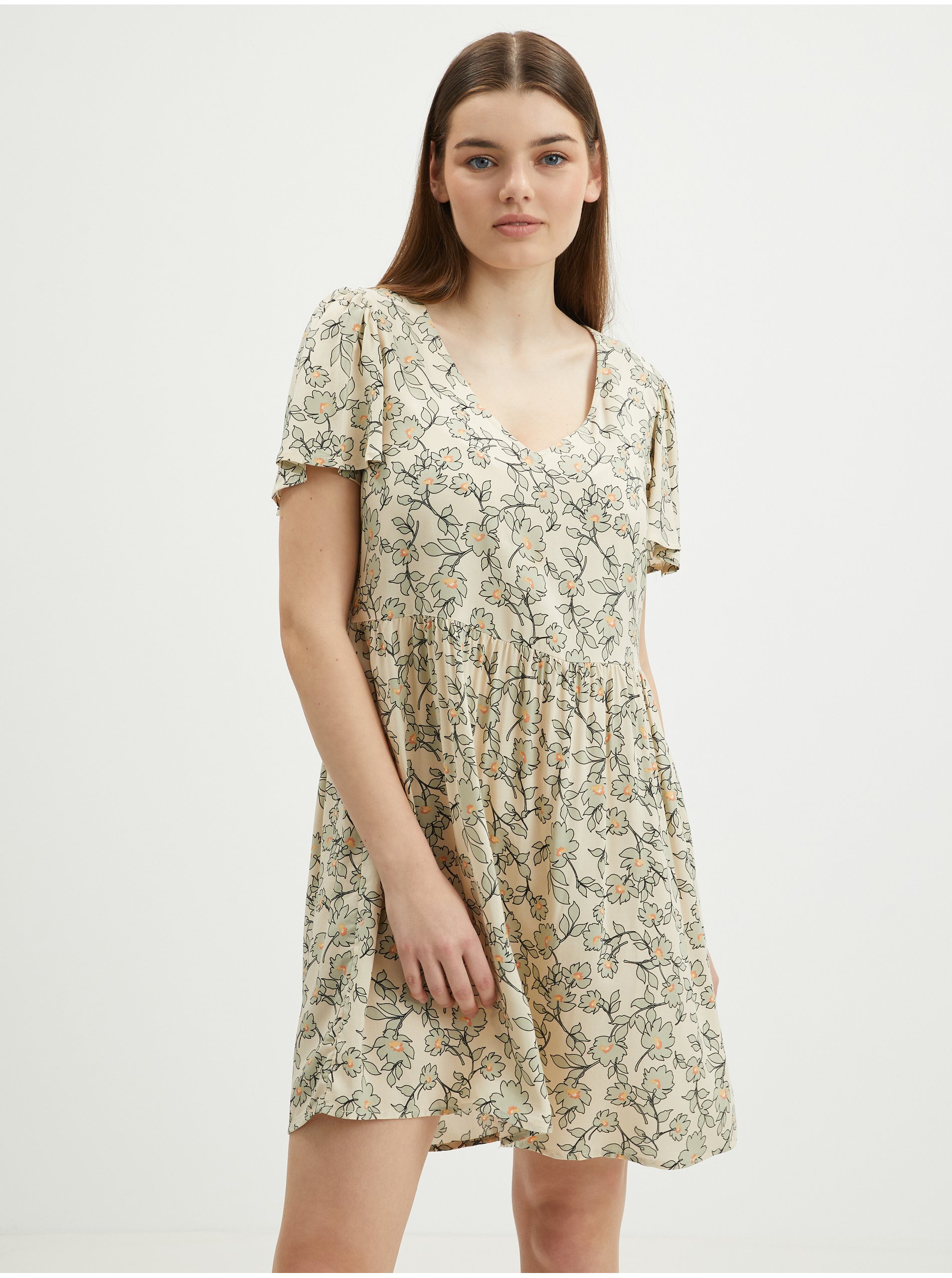 Cream Floral Dress JDY Gaya