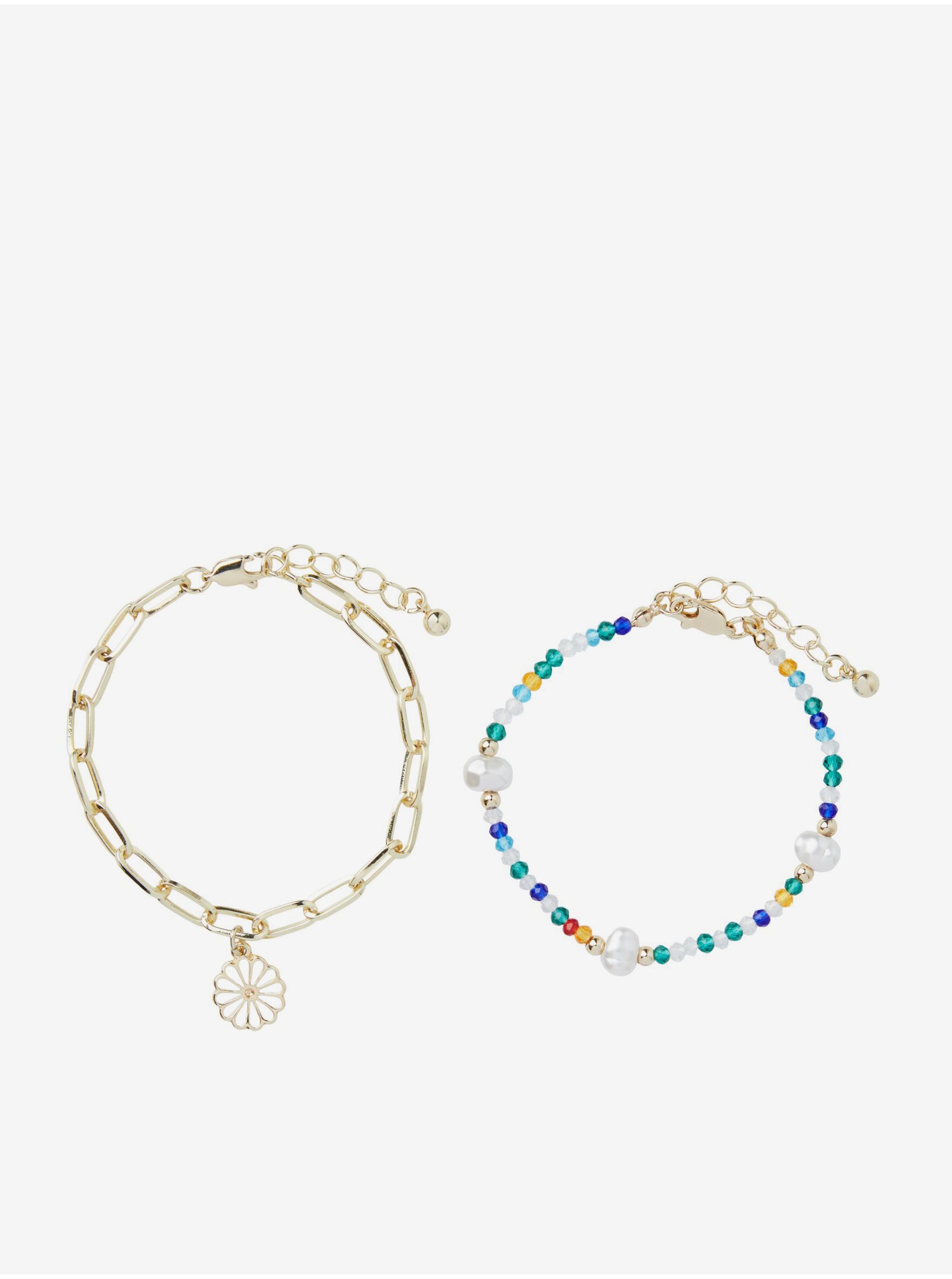 Set of two women's bracelets in gold color Pieces Likia - Women