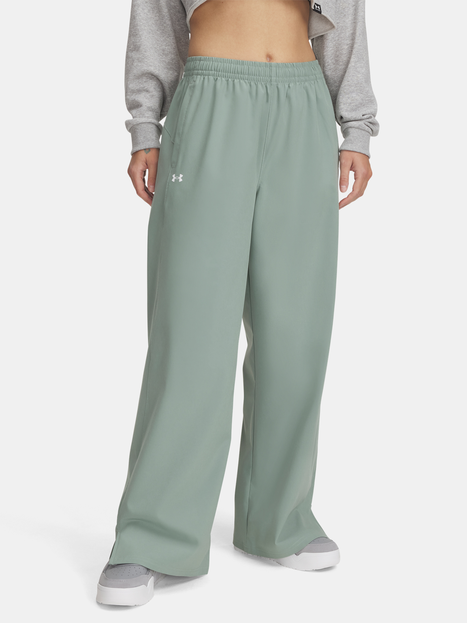 Womens Sports Pants Under Armour UA Rival Wide Leg Pant - Womens