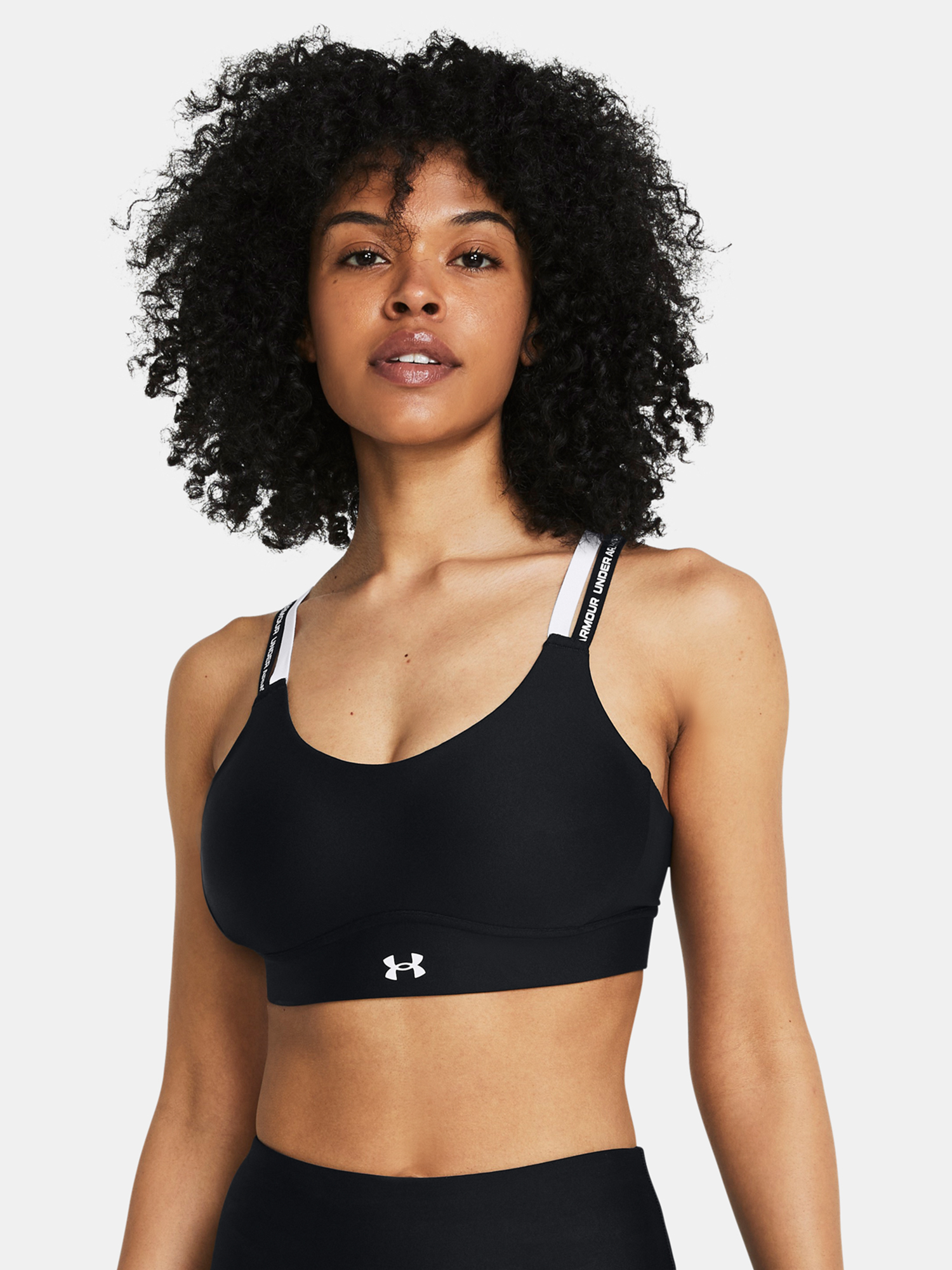 Čierna športová podprsenka Under Armour UA Infinity Mid 2.0 Rib Bra