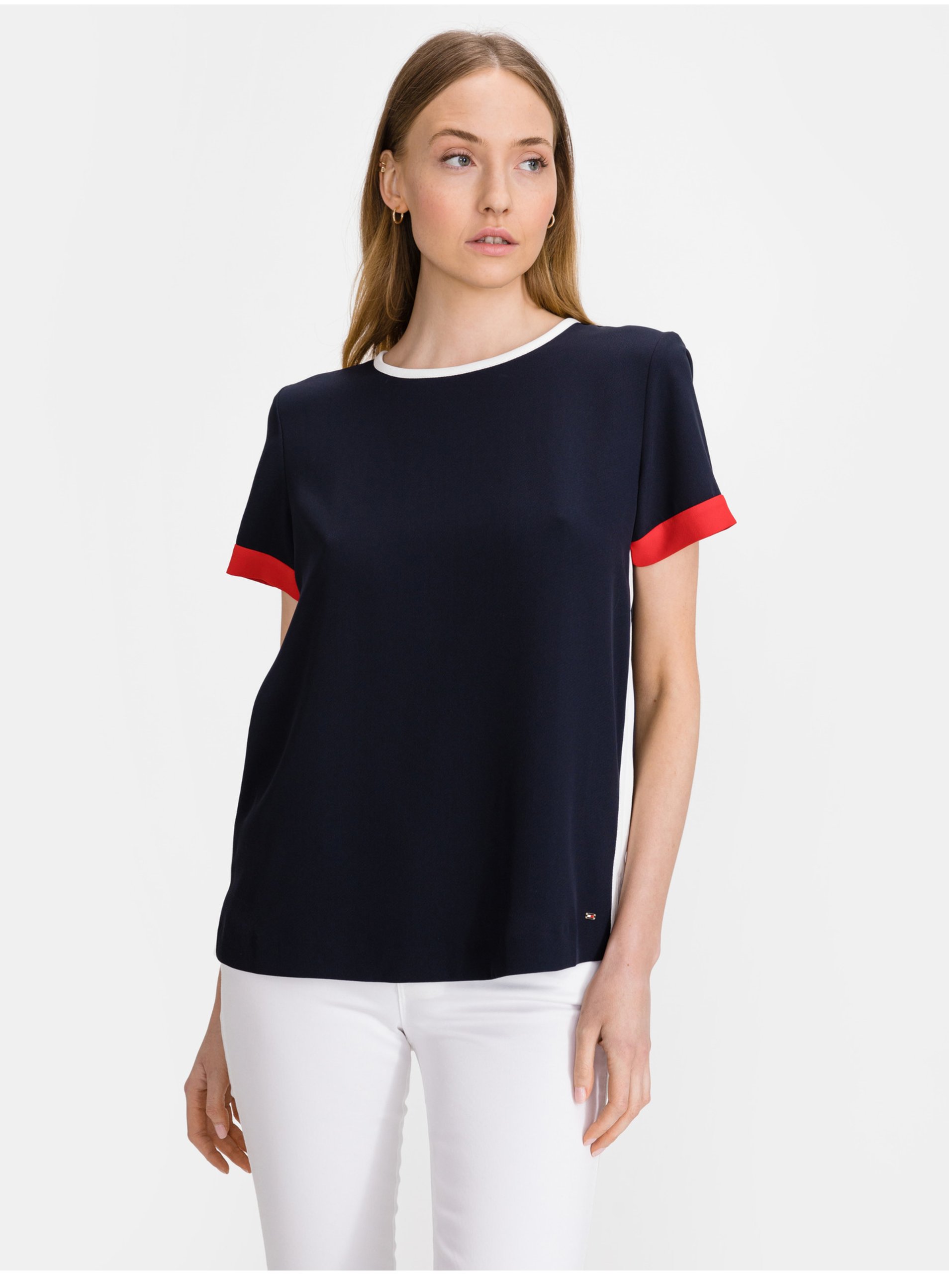 Crepe Tipped T-shirt Tommy Hilfiger - Women