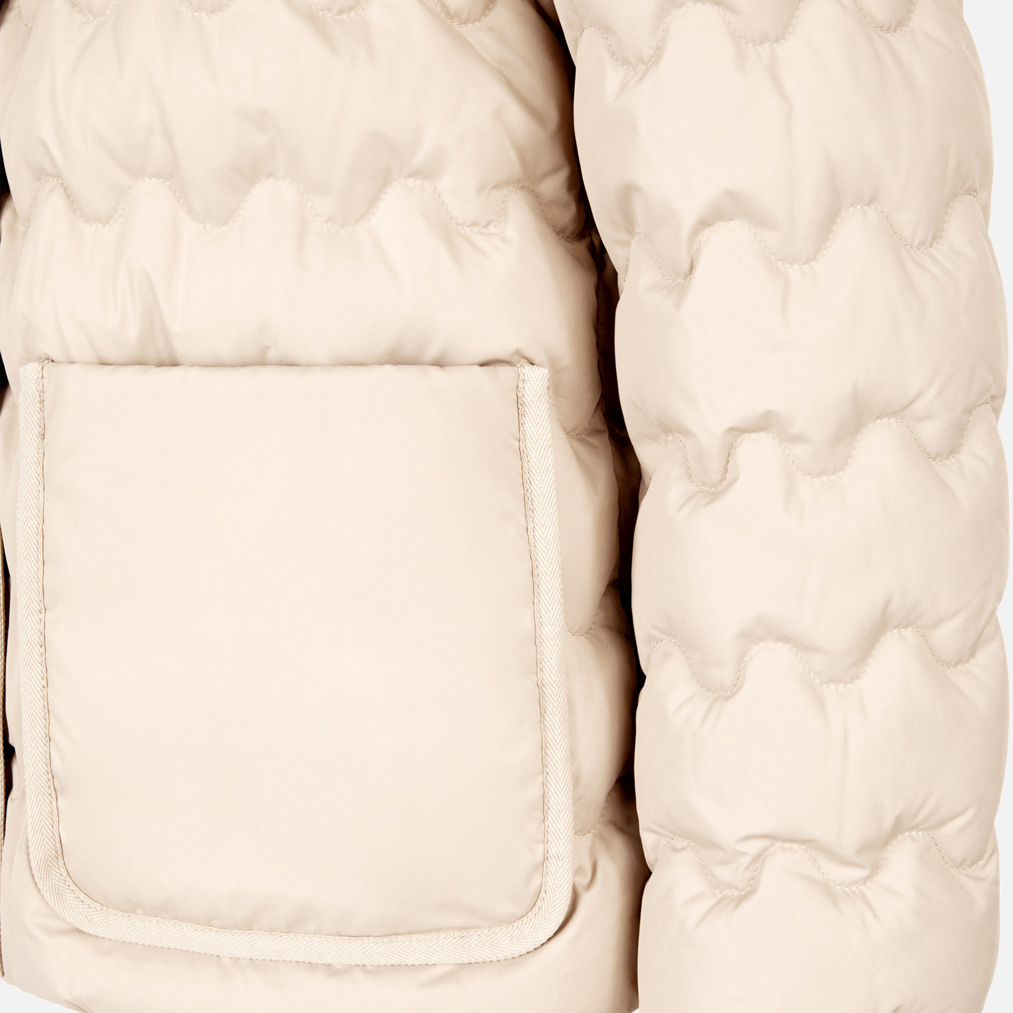 Cream women's down jacket Geox Myluse - Women's