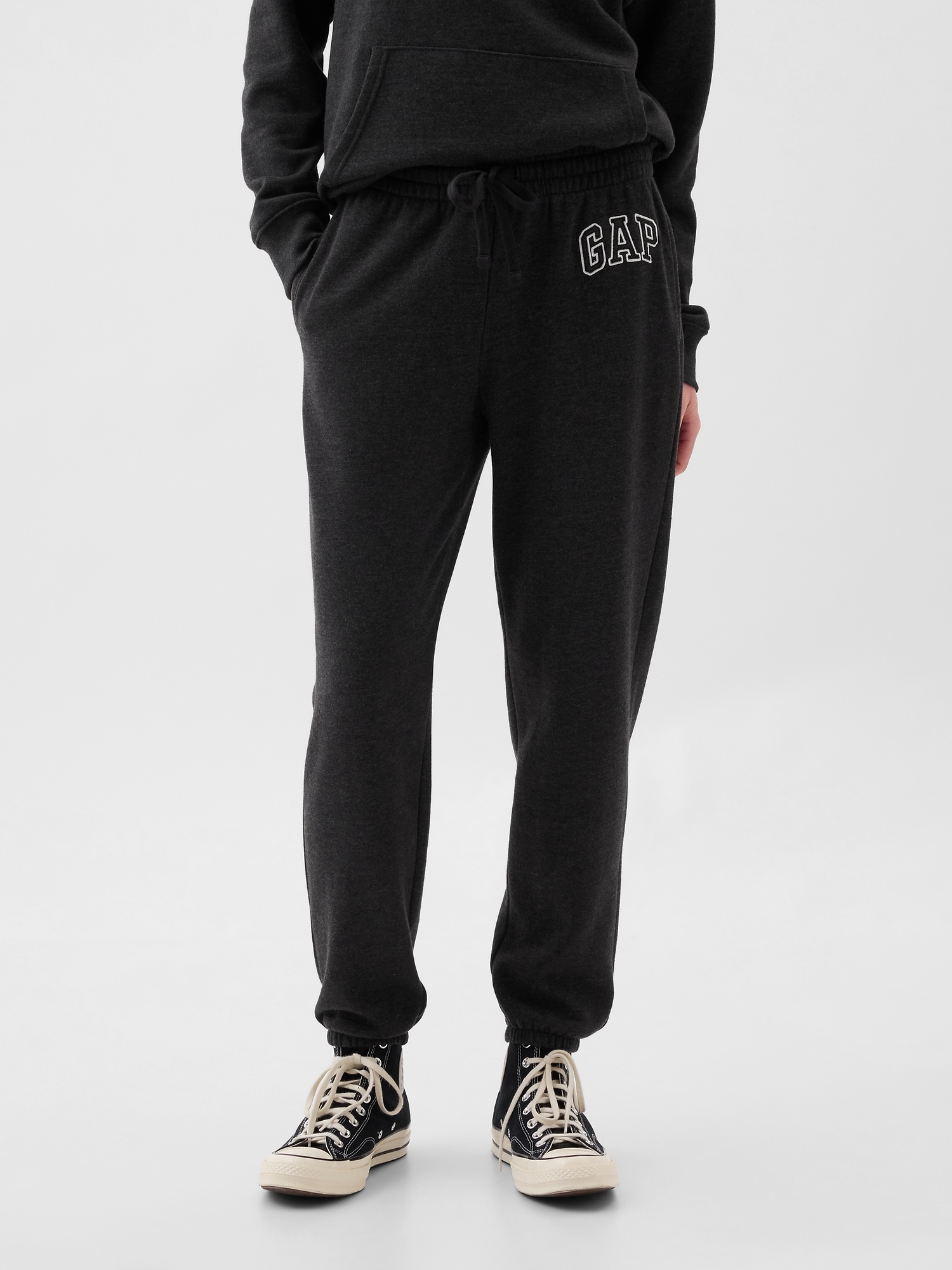 Pantaloni sport pentru femei GAP - gri inchis