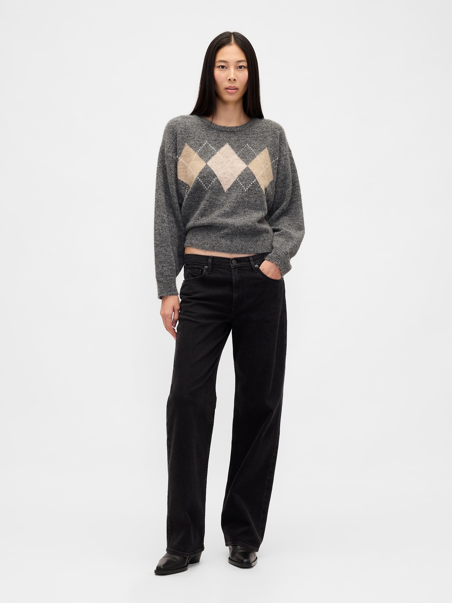 GAP Crop Sweater with Wool - Ladies