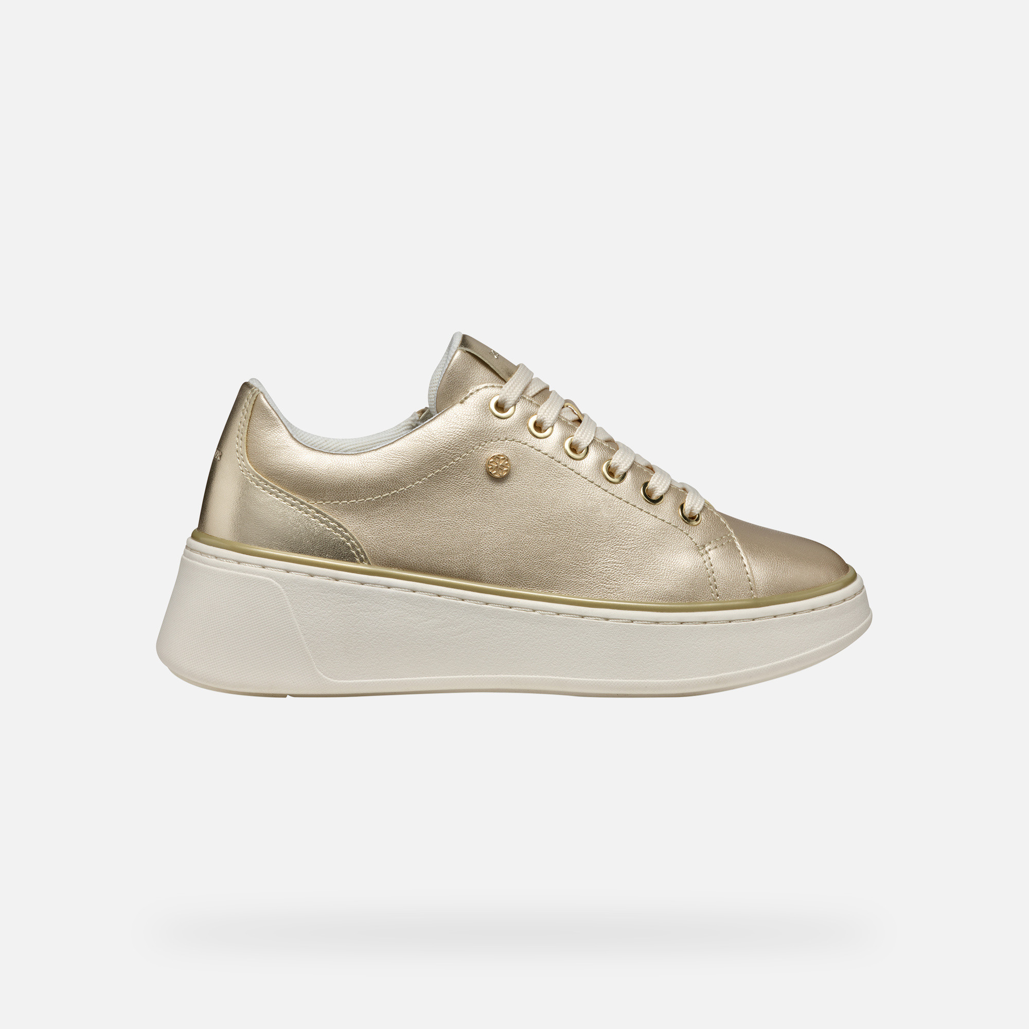 Gold women's sneakers Geox Sunnetty - Women's