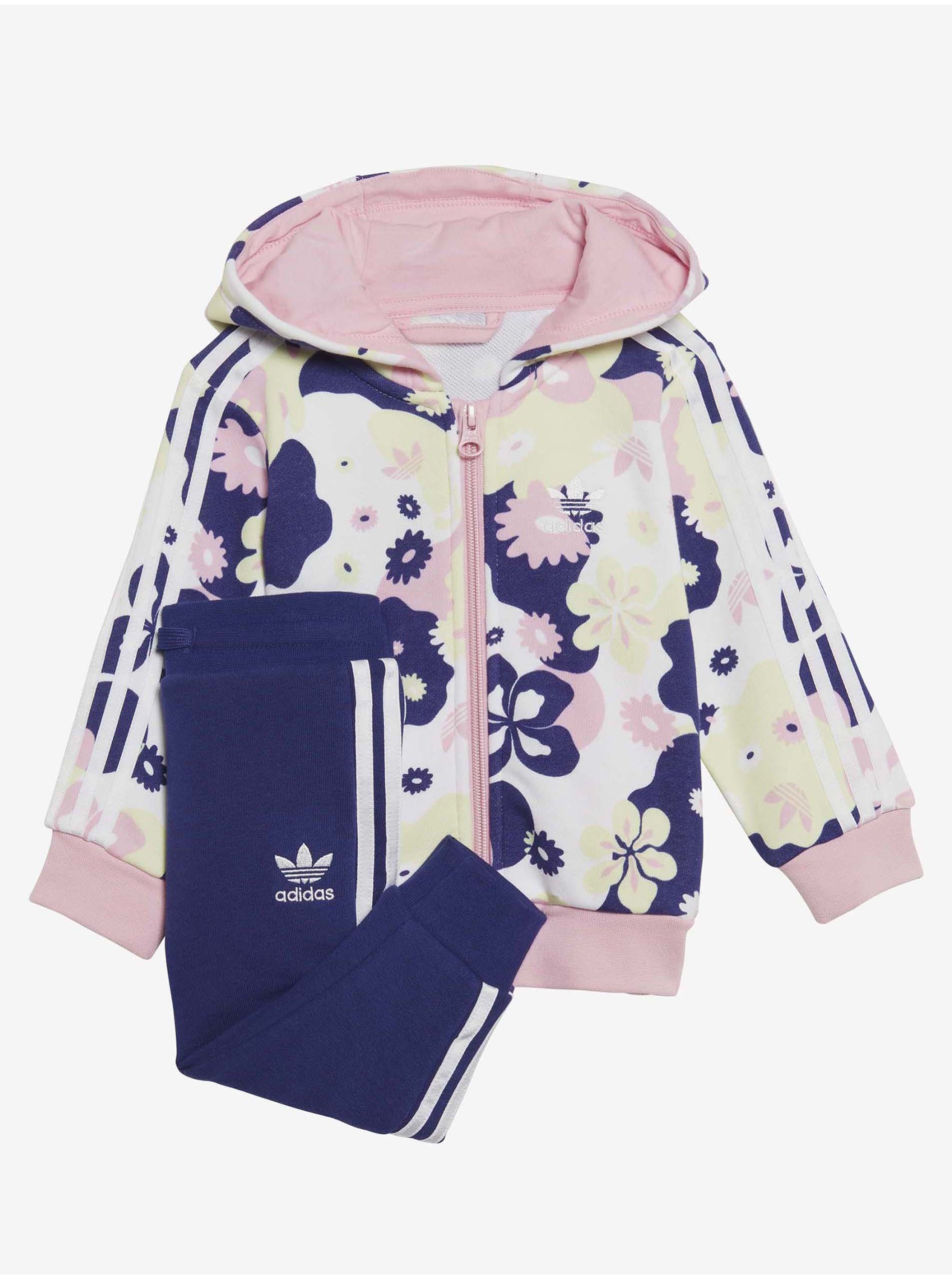 adidas Originals Pink Blue Girls' Patterned Tracksuit adidas Original - Unisex