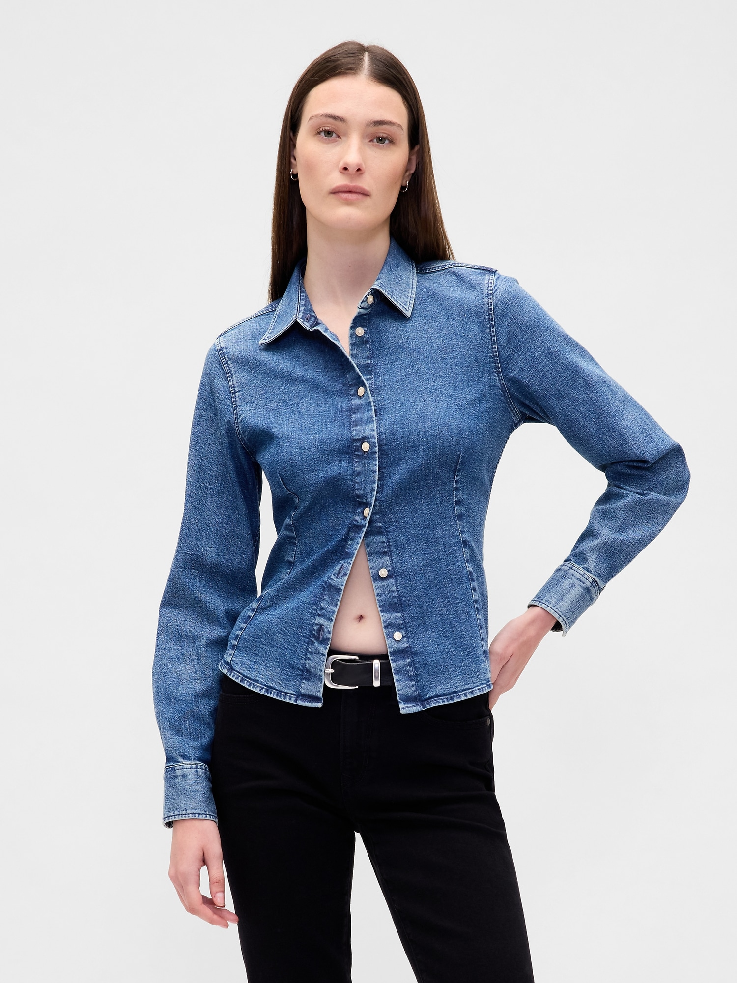 Cămașă din denim pentru femei GAP