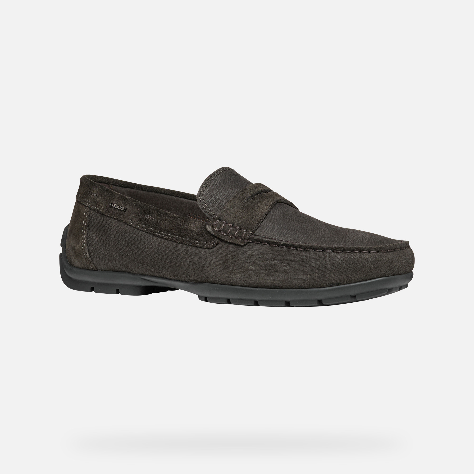 Brown men&#039;s moccasins Geox Moner 2Fit - Men&#039;s