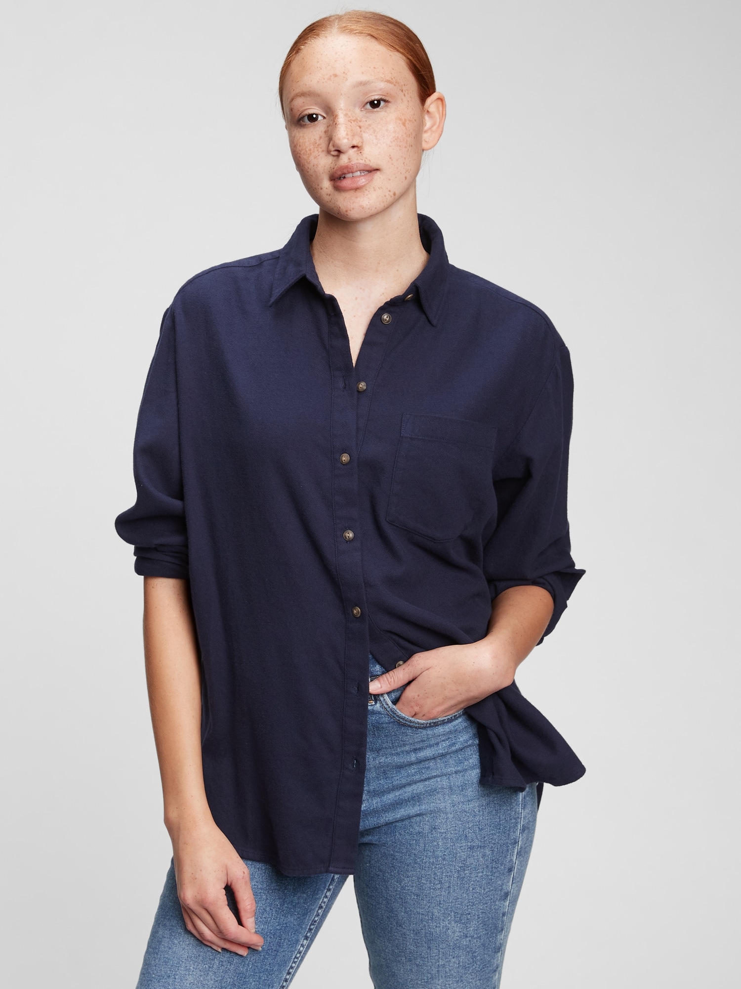 GAP Flannel Shirt Oversized - Women