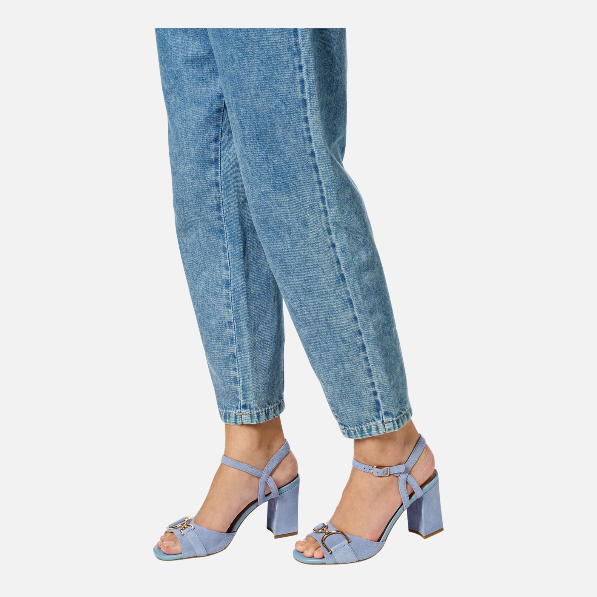 Light blue women&#039;s sandals Geox New Eraklia 80 - Women&#039;s