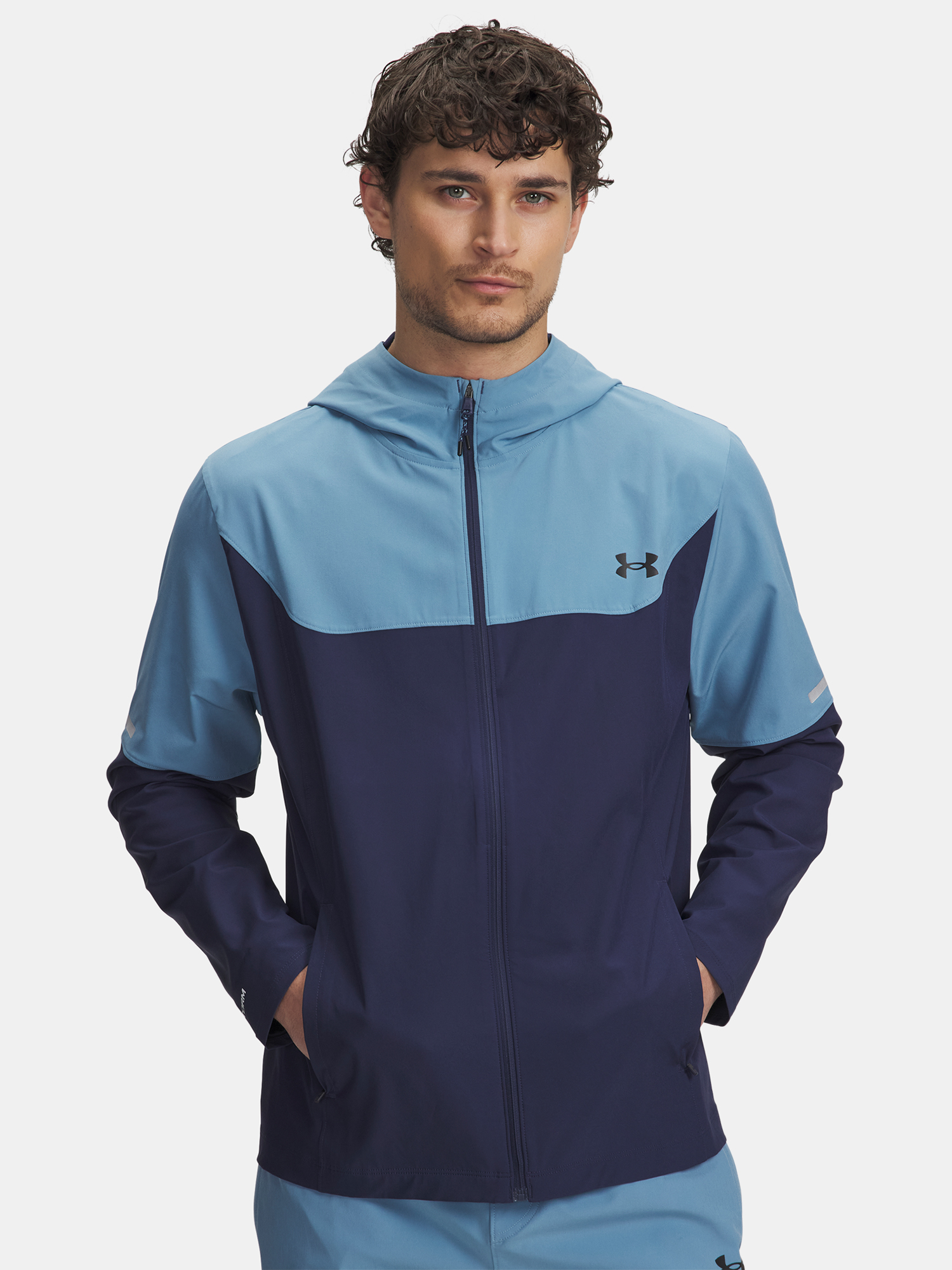 Mens jacket Under Armour UA Tech Utility Woven Jckt-BLU - Mens
