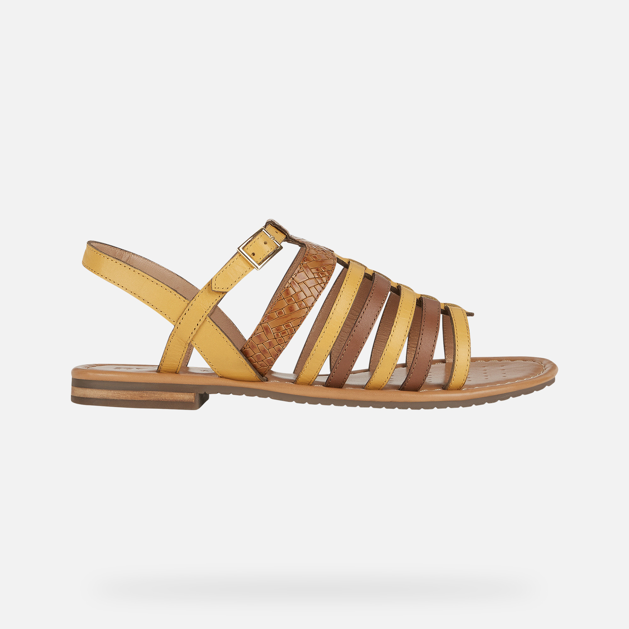 Yellow women&#039;s sandals Geox Sozy S - Women&#039;s