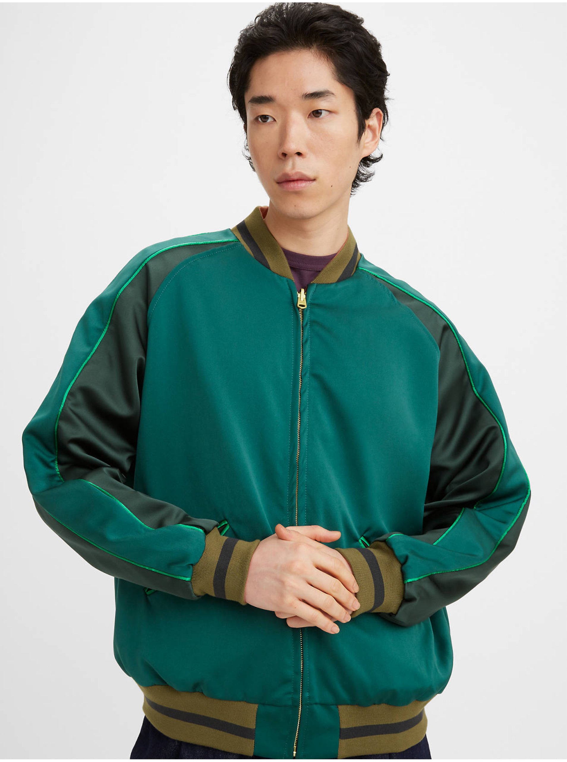 Jachete subtire pentru barbati Levi&#039;s® - bordo, verde