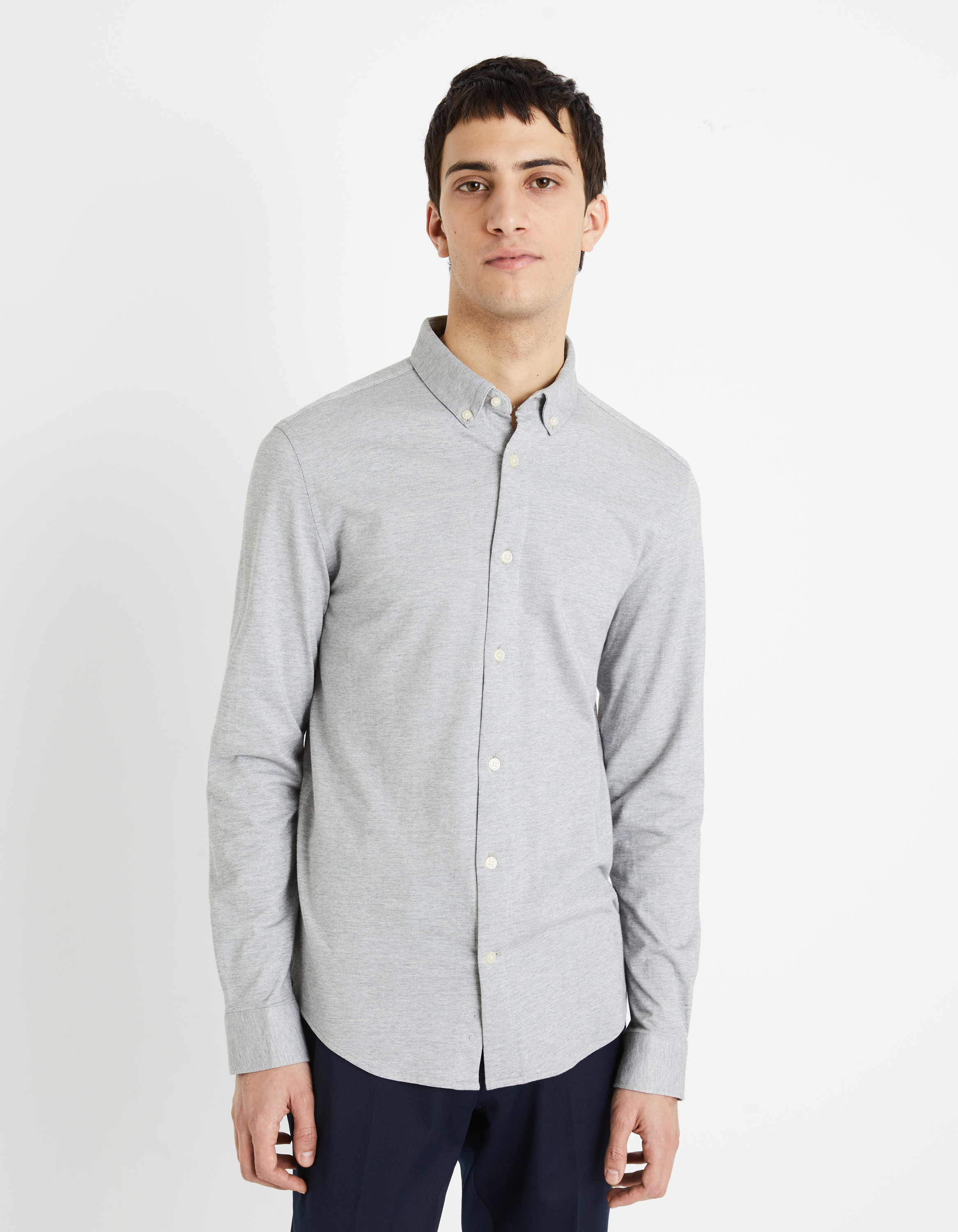 Camasi casual pentru barbati Celio - gri deschis