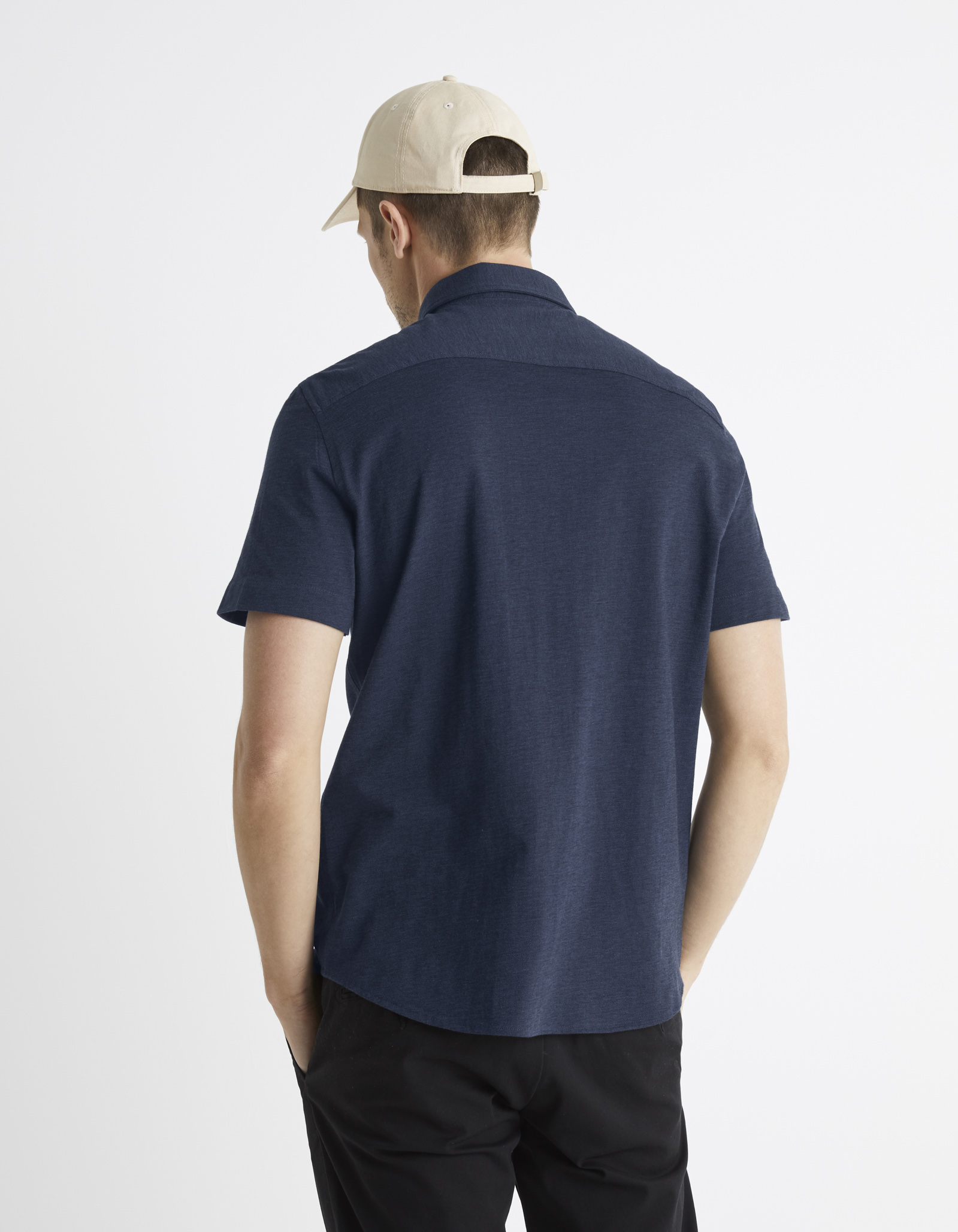 Camasi casual pentru barbati Celio - albastru inchis