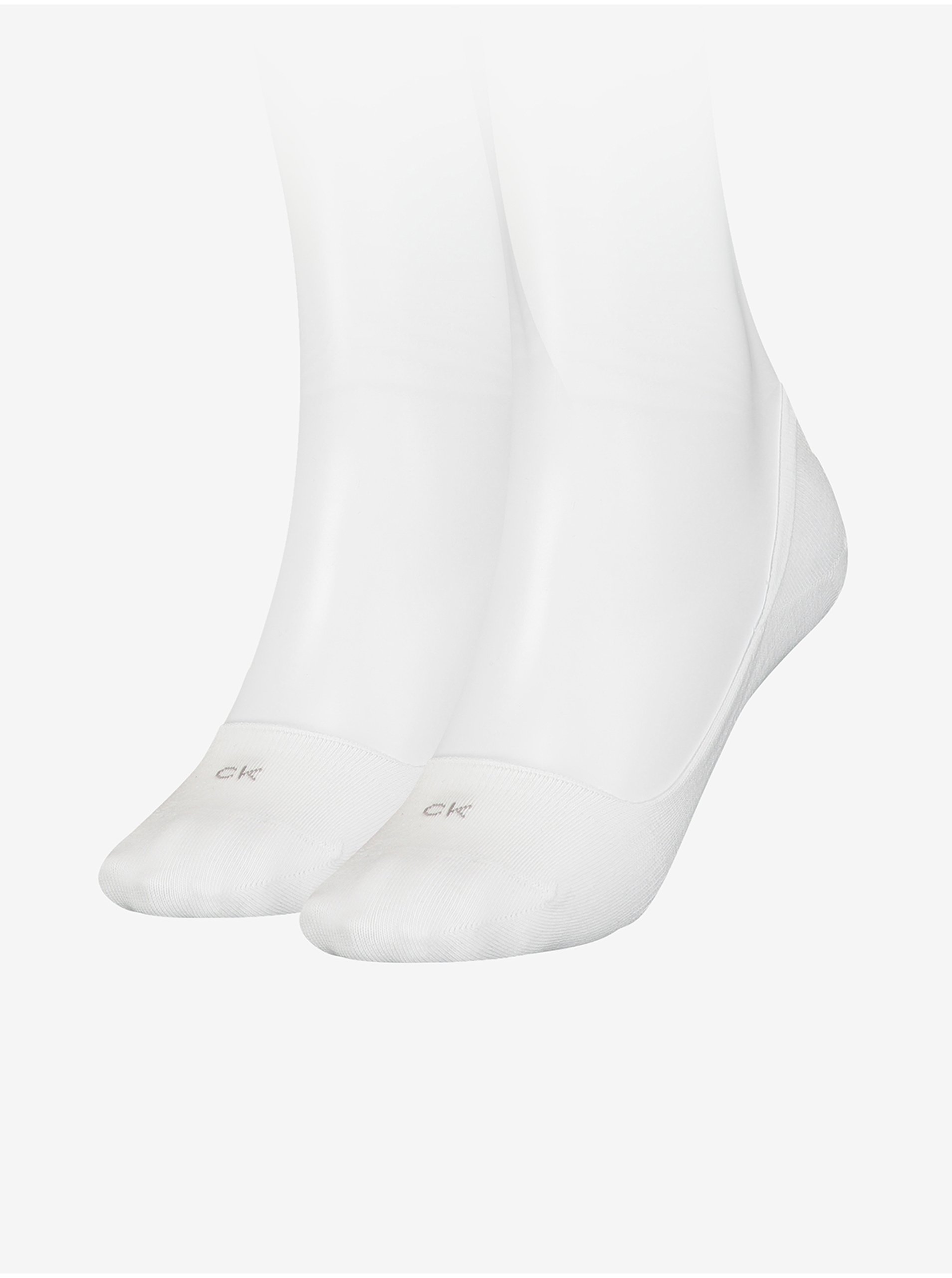 Levně Sada dvou párů bílých dámských ponožek Calvin Klein Underwear - Dámské