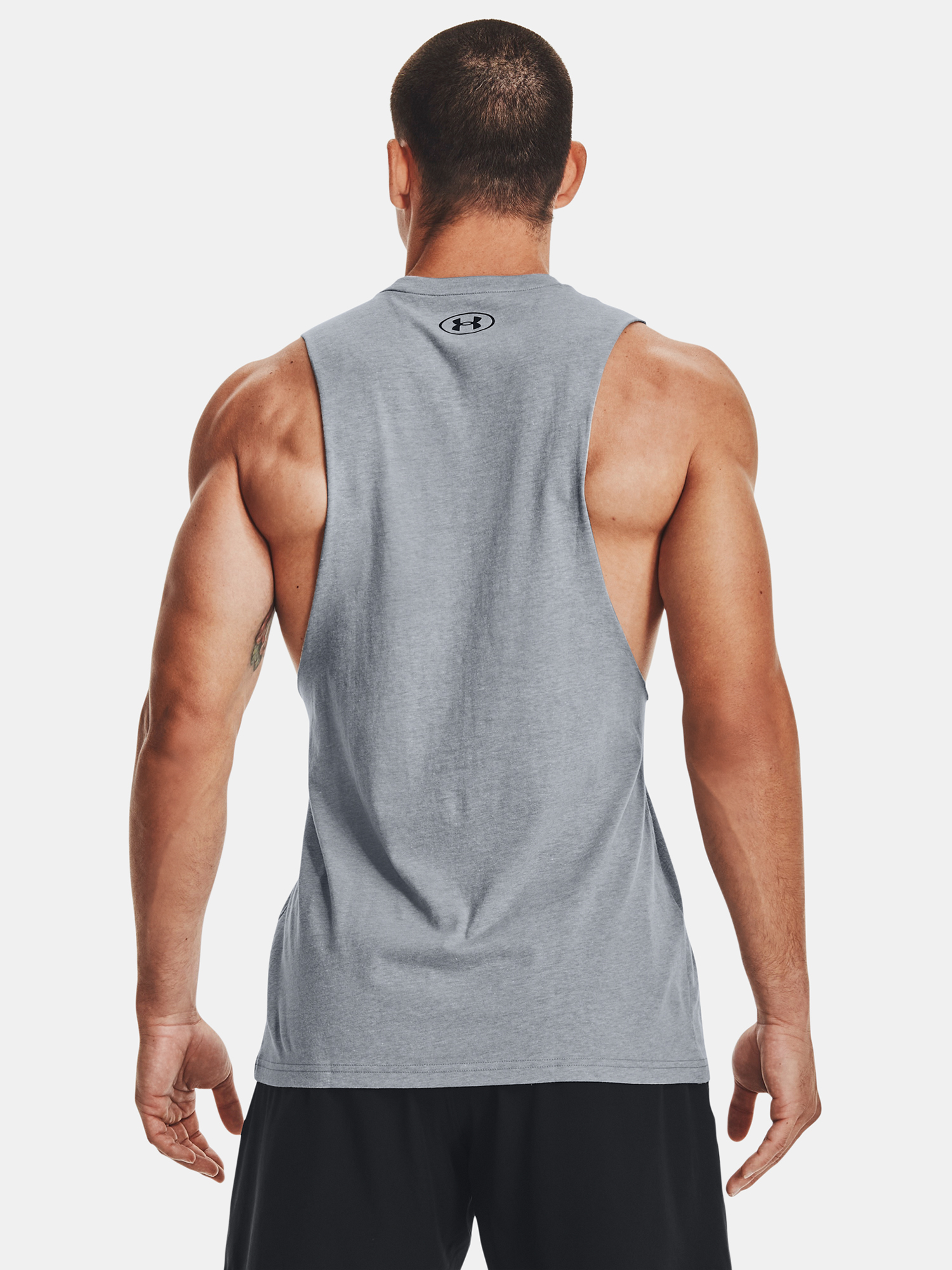 Men's Under Armour UA LEFT CHEST CUT OFF TANK-GRY - Men's Tank Top