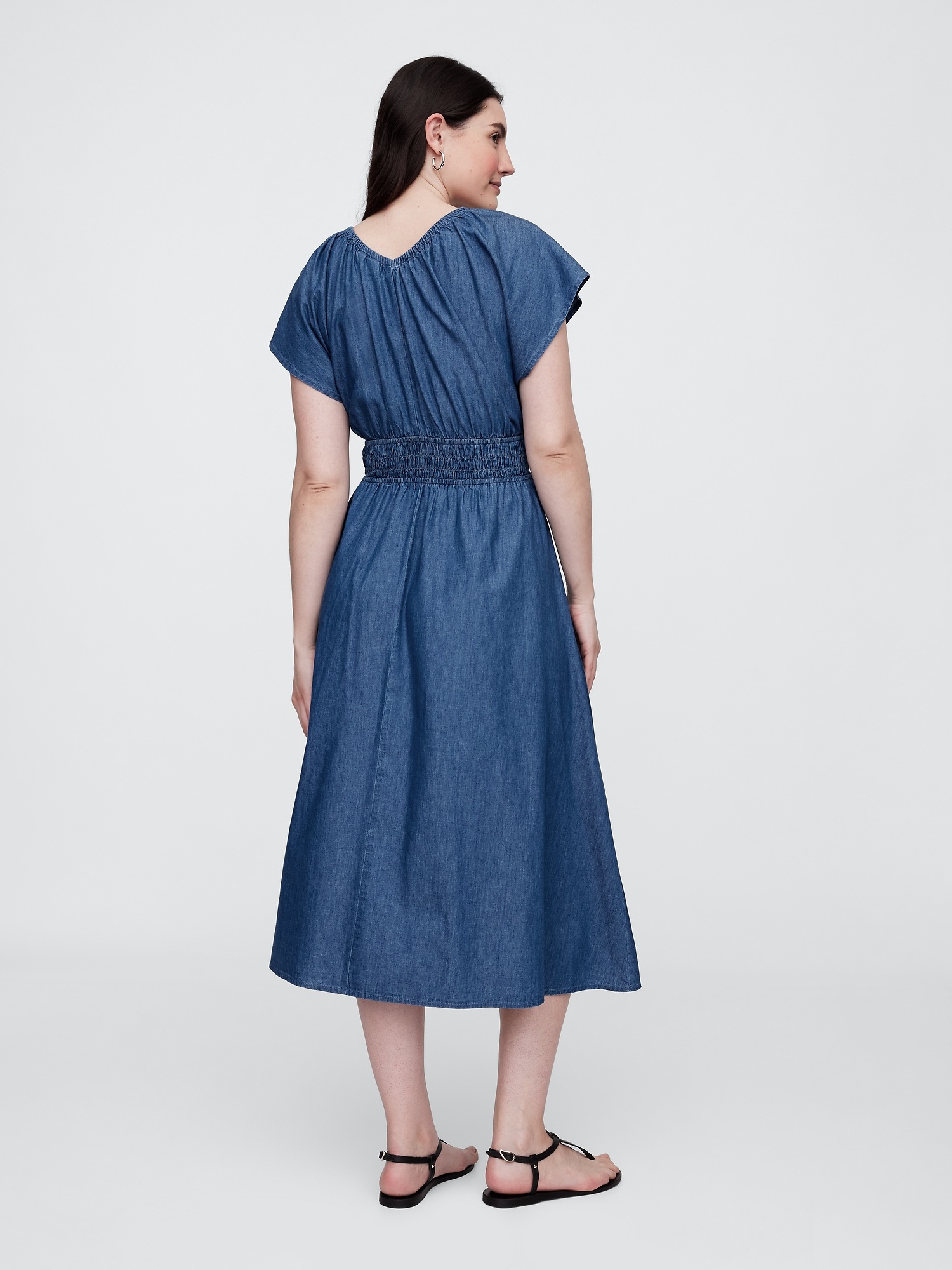 GAP Chambray maxi dress with pockets Americana - Women's