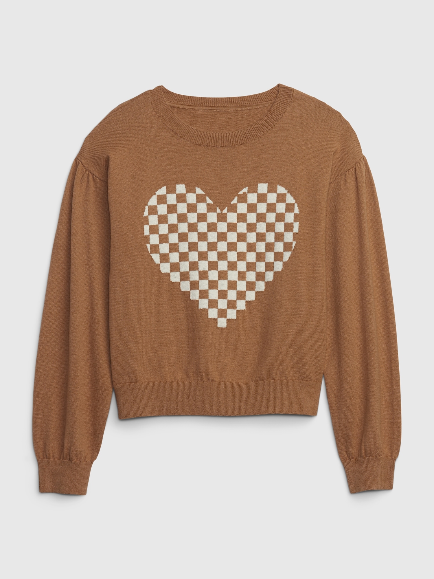 GAP Kids Sweater With Plaid Heart - Girls