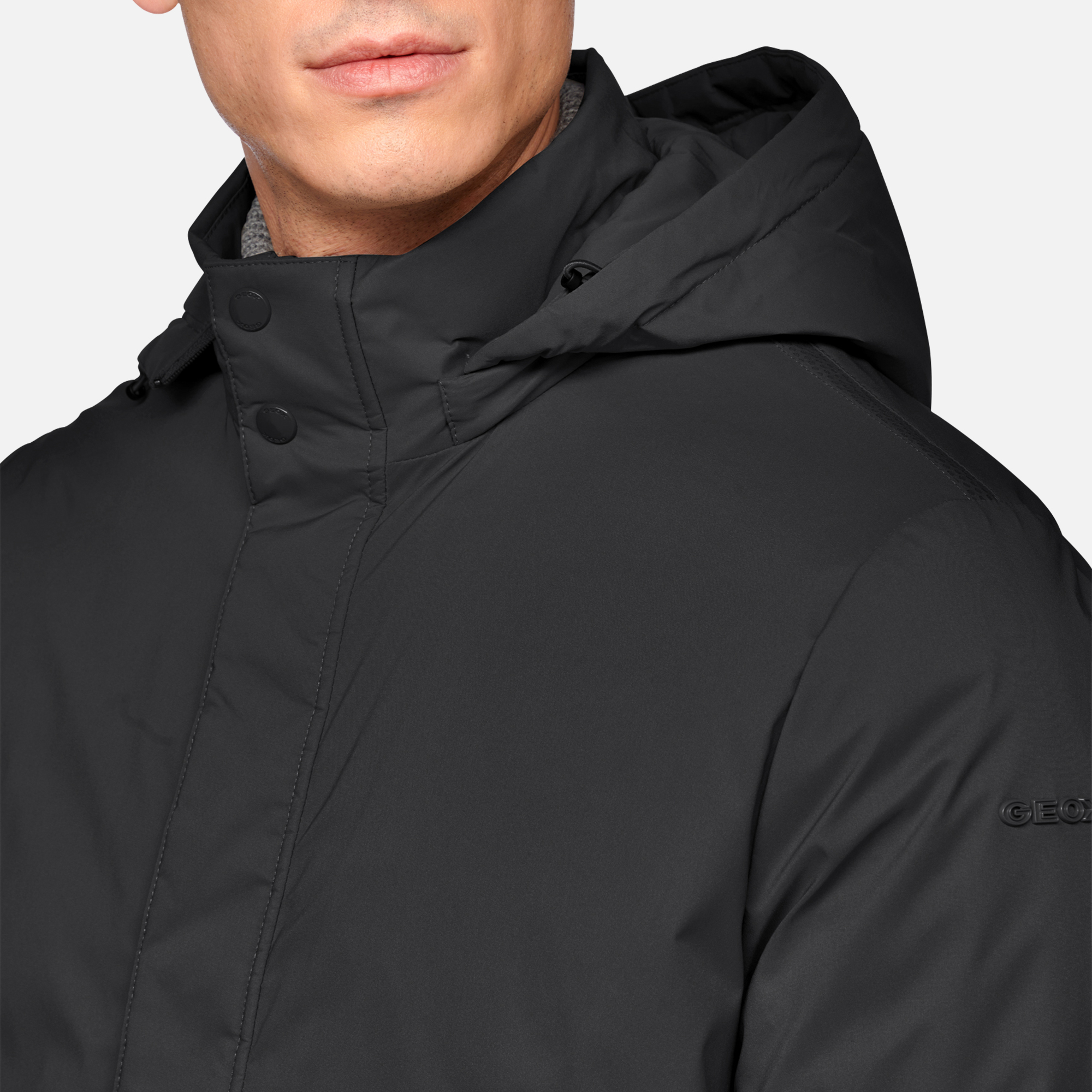 Black men&#039;s down jacket Geox Aurelio - Men