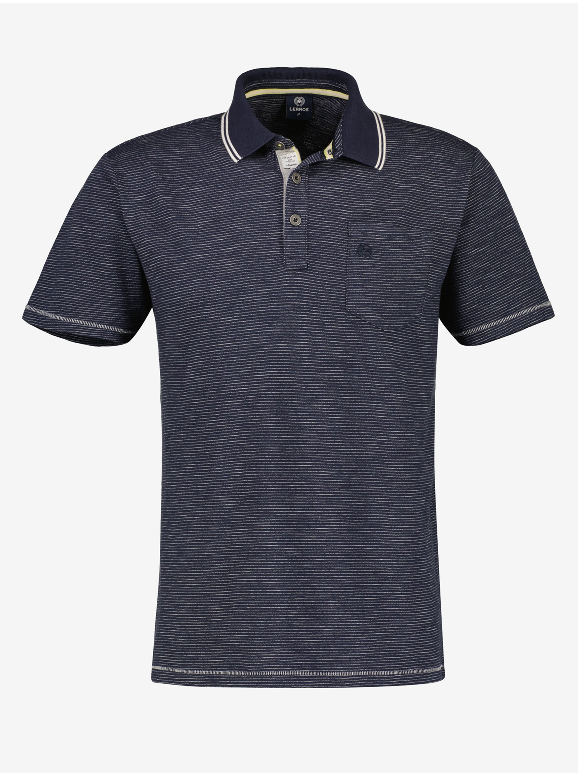 Dark blue men's polo shirt LERROS - Men