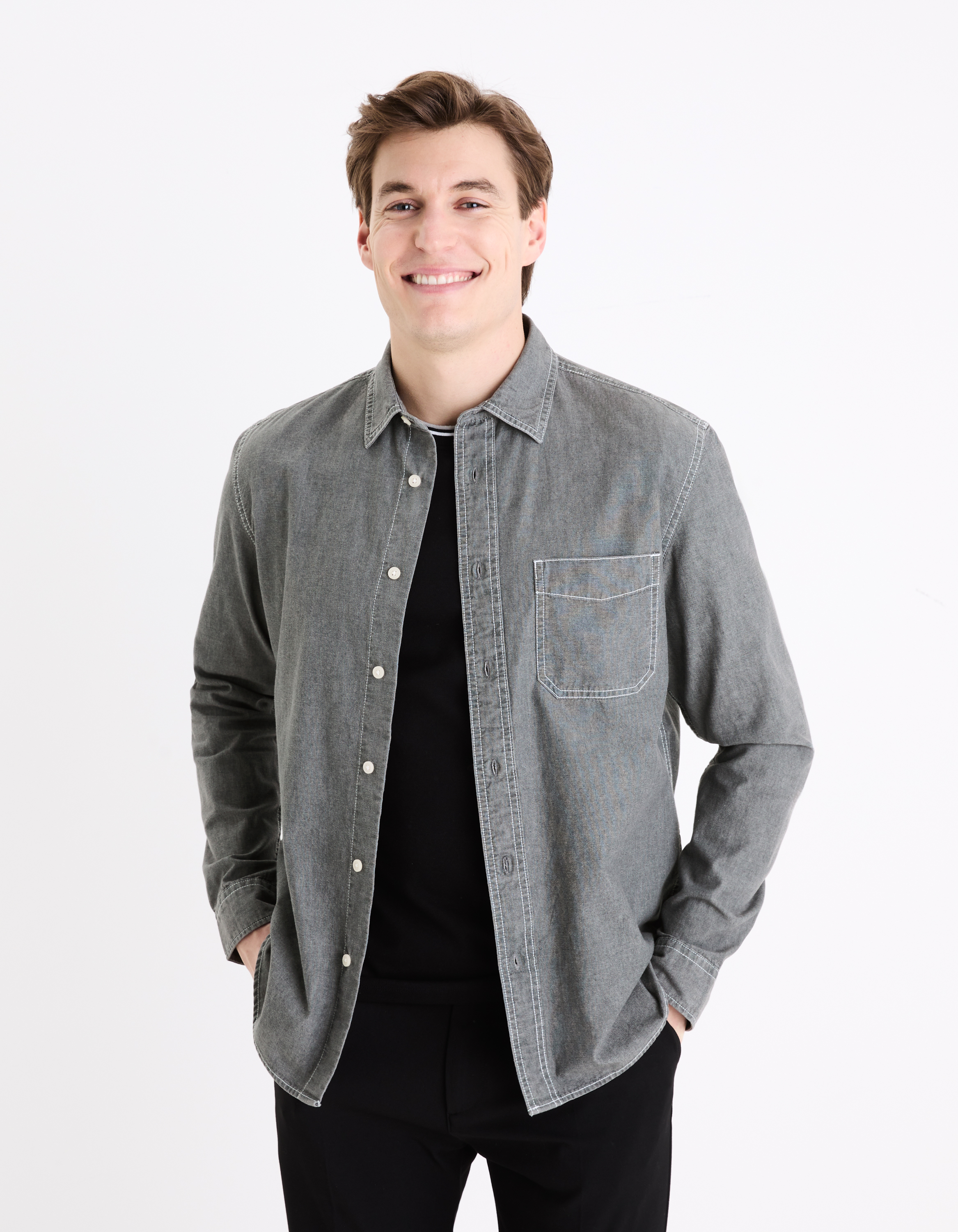 Denim pentru barbati Celio - gri