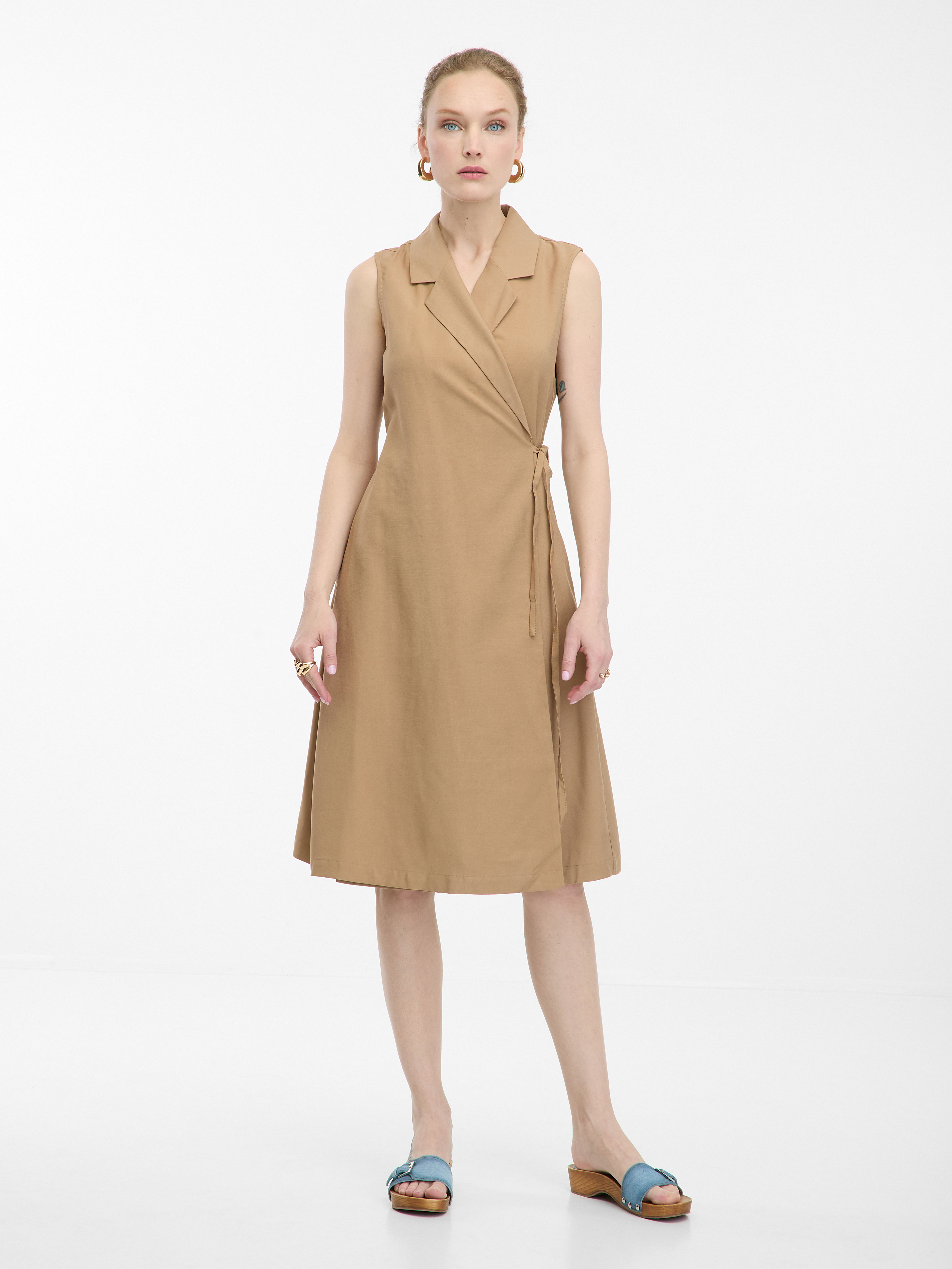 Orsay Light brown women's wrap dress - Women's