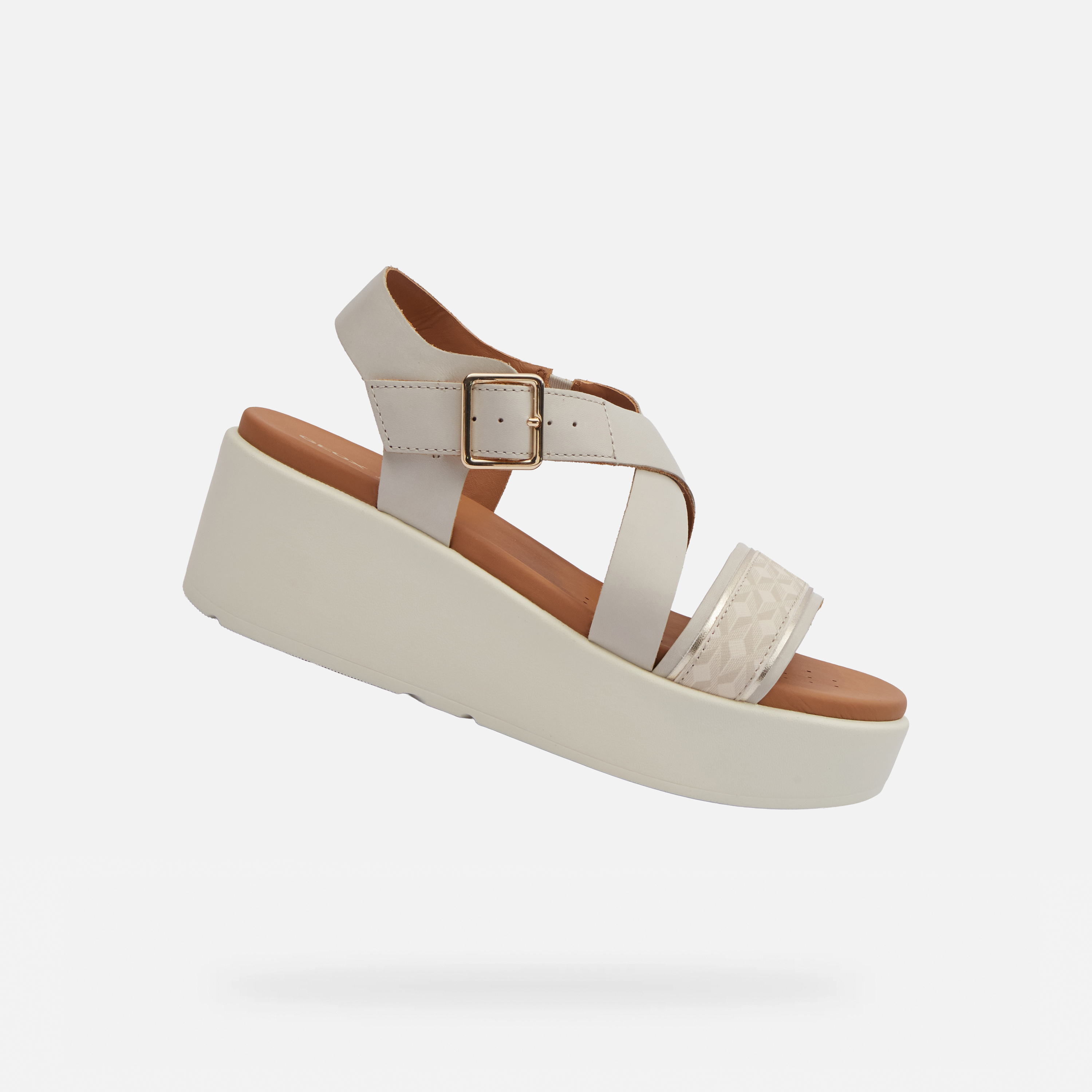 Cream women's sandals Geox Xand 2.2S - Women's