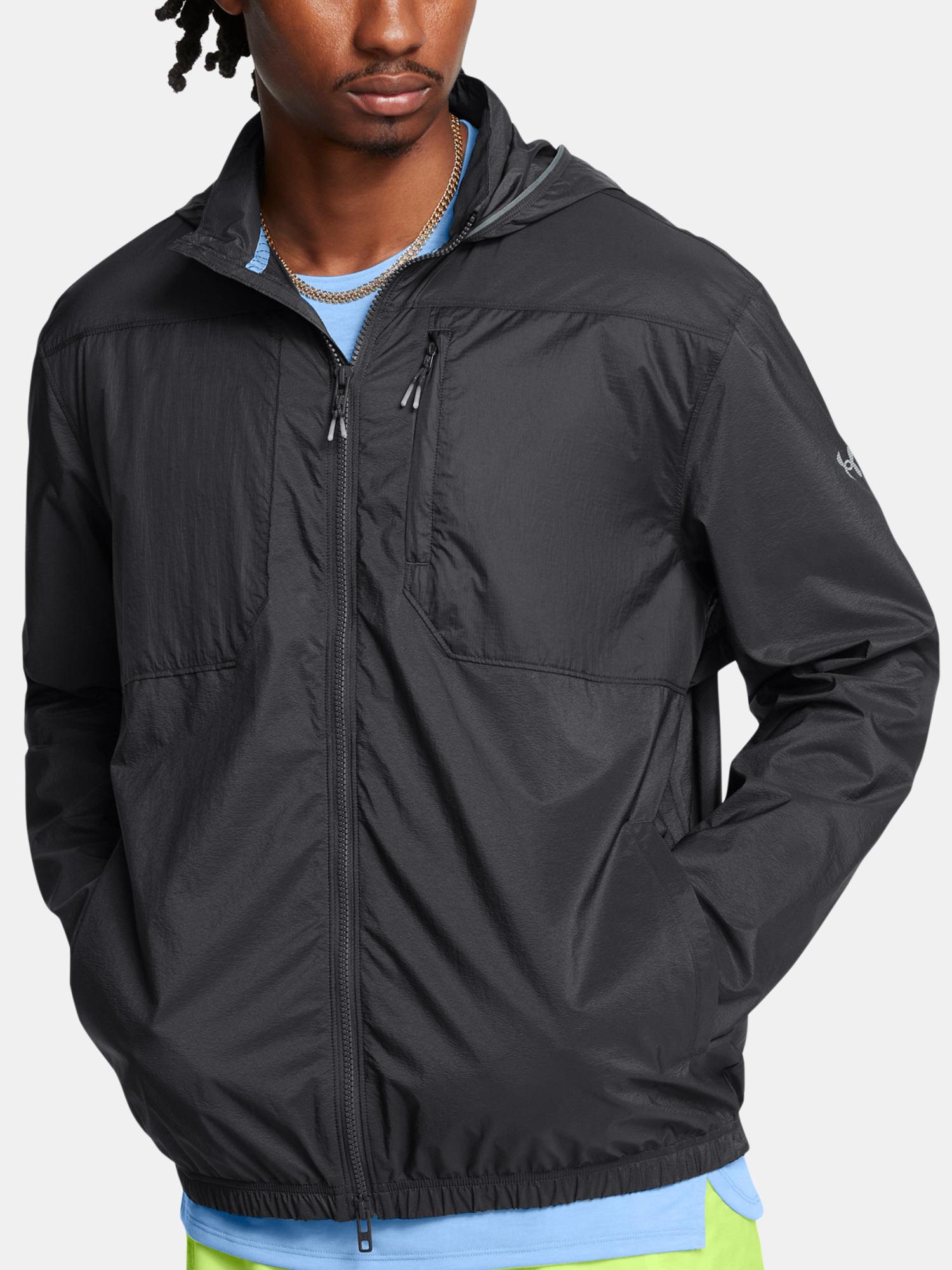 Men's Under Armour UA TRAIL RUN JACKET-GRY - Men's