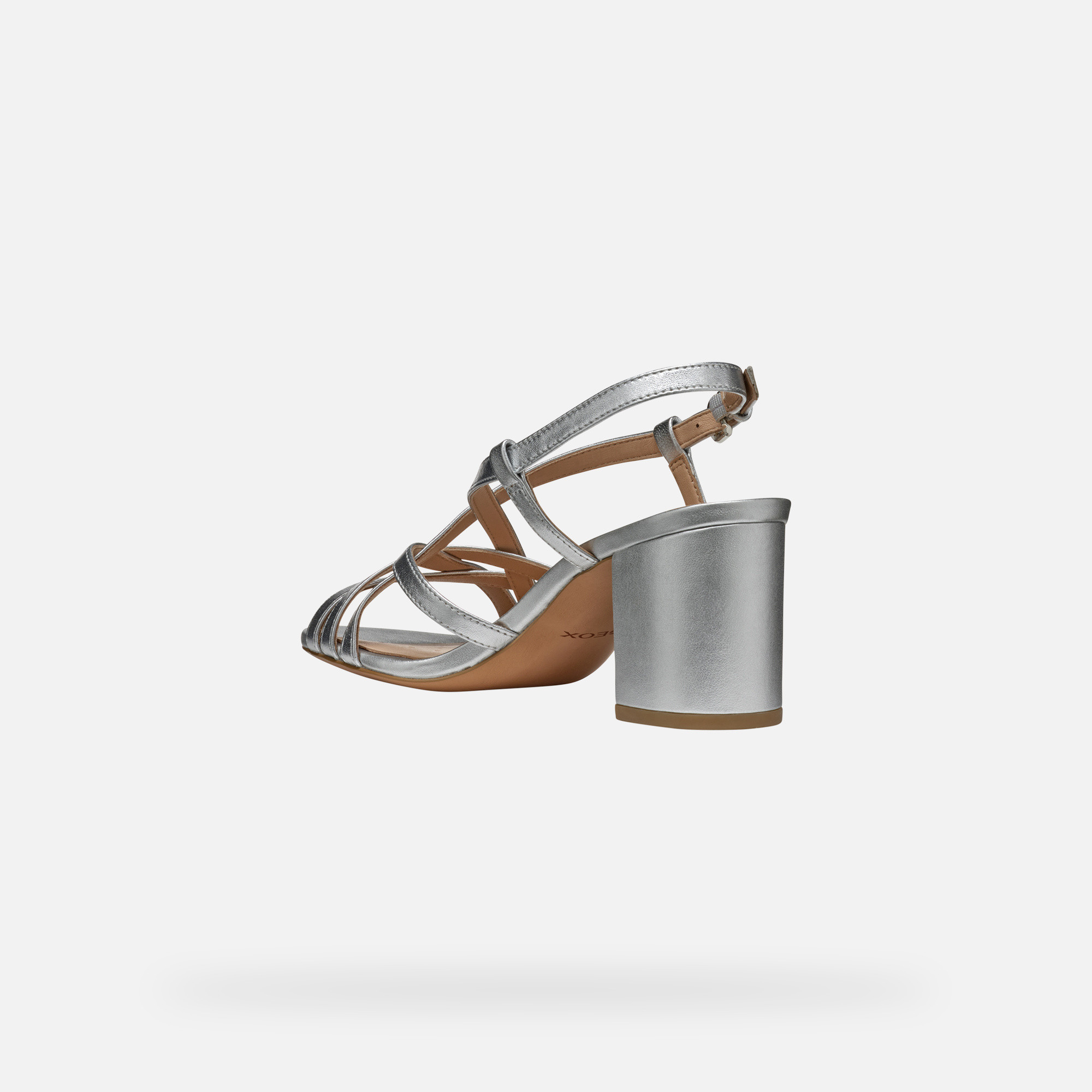 Silver women's sandals Geox Virnilisa 65 S - Women's