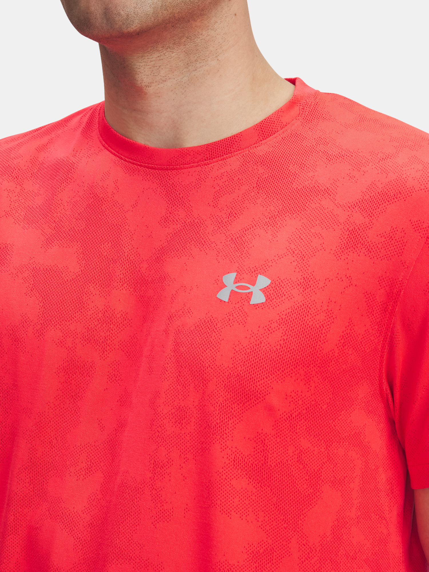 Men's Under Armour UA Launch Camo SS-RED T-Shirt - Men's