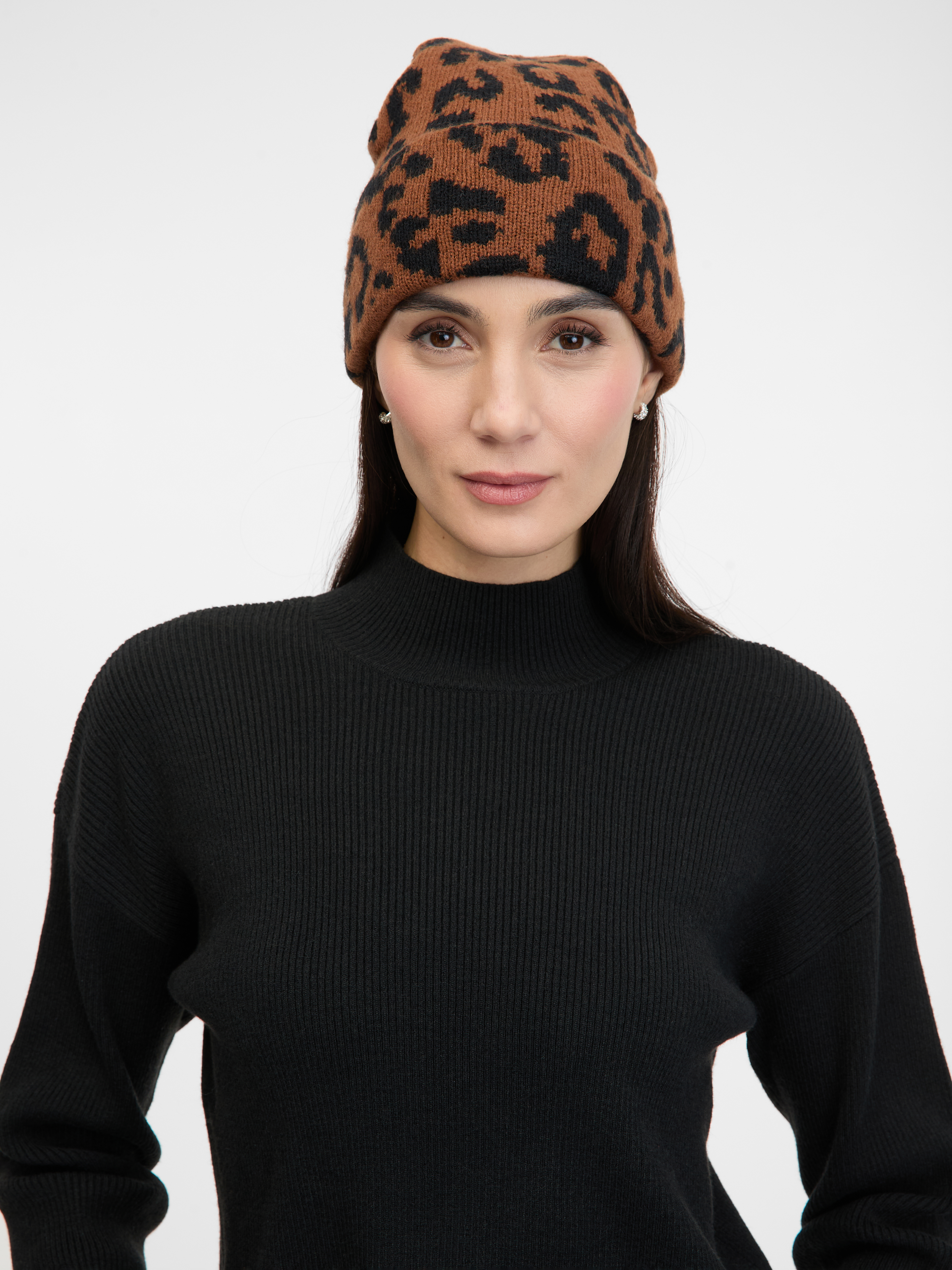 Brown women&#039;s patterned hat ORSAY - Women&#039;s
