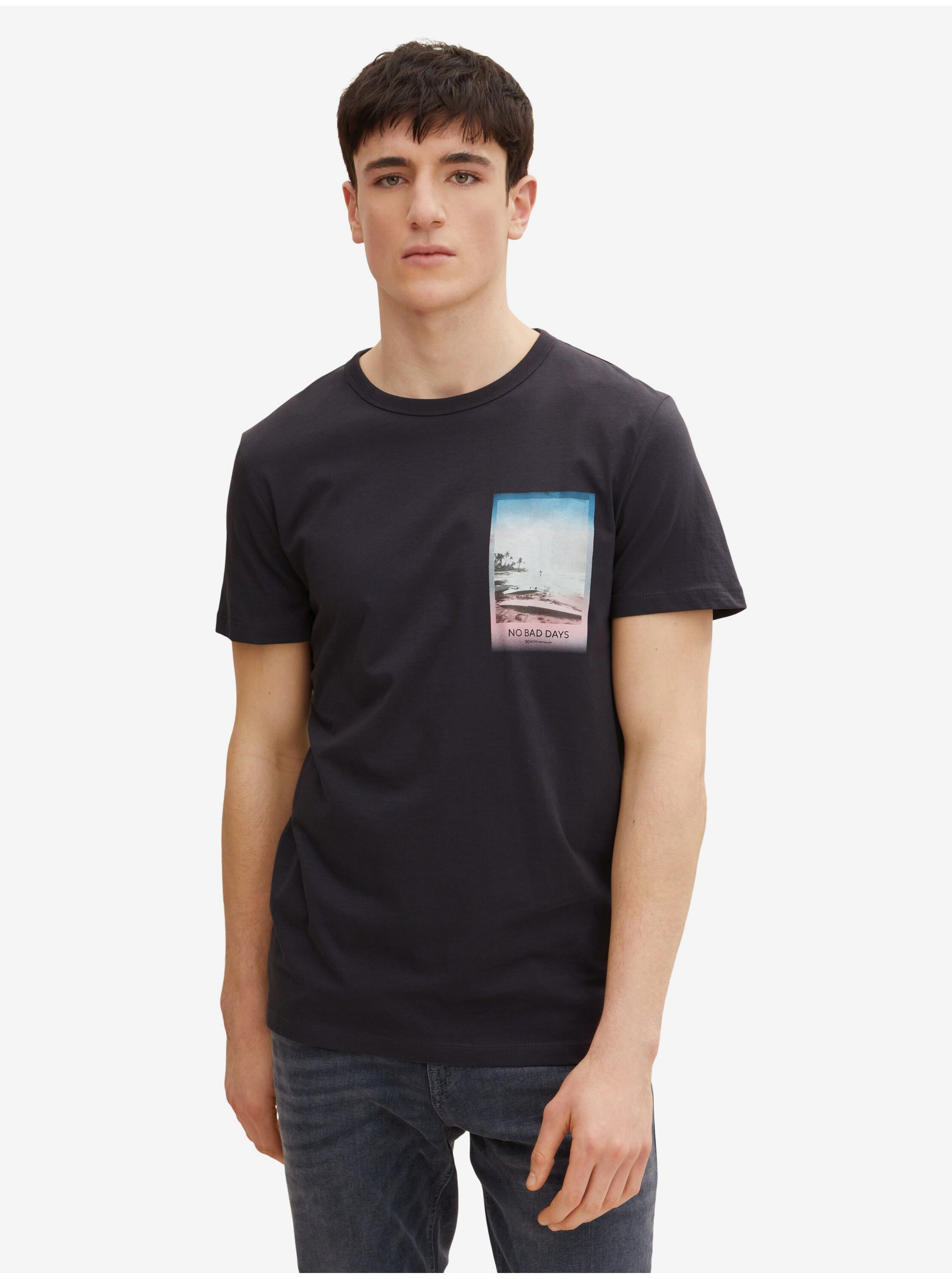 Dark Grey Men's T-Shirt Tom Tailor Denim - Men's