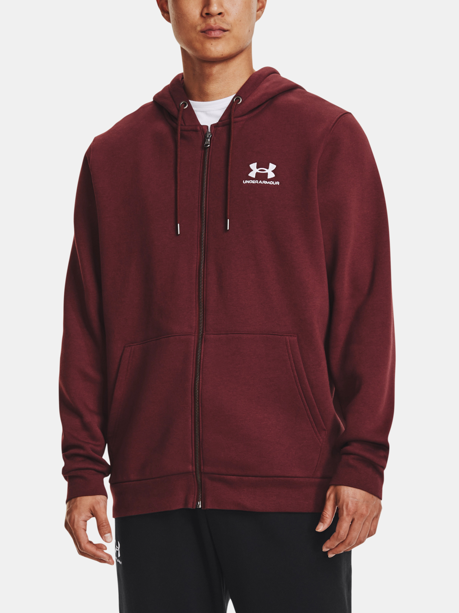 Vínová Mikina Under Armour UA Essential Fleece FZ Hood