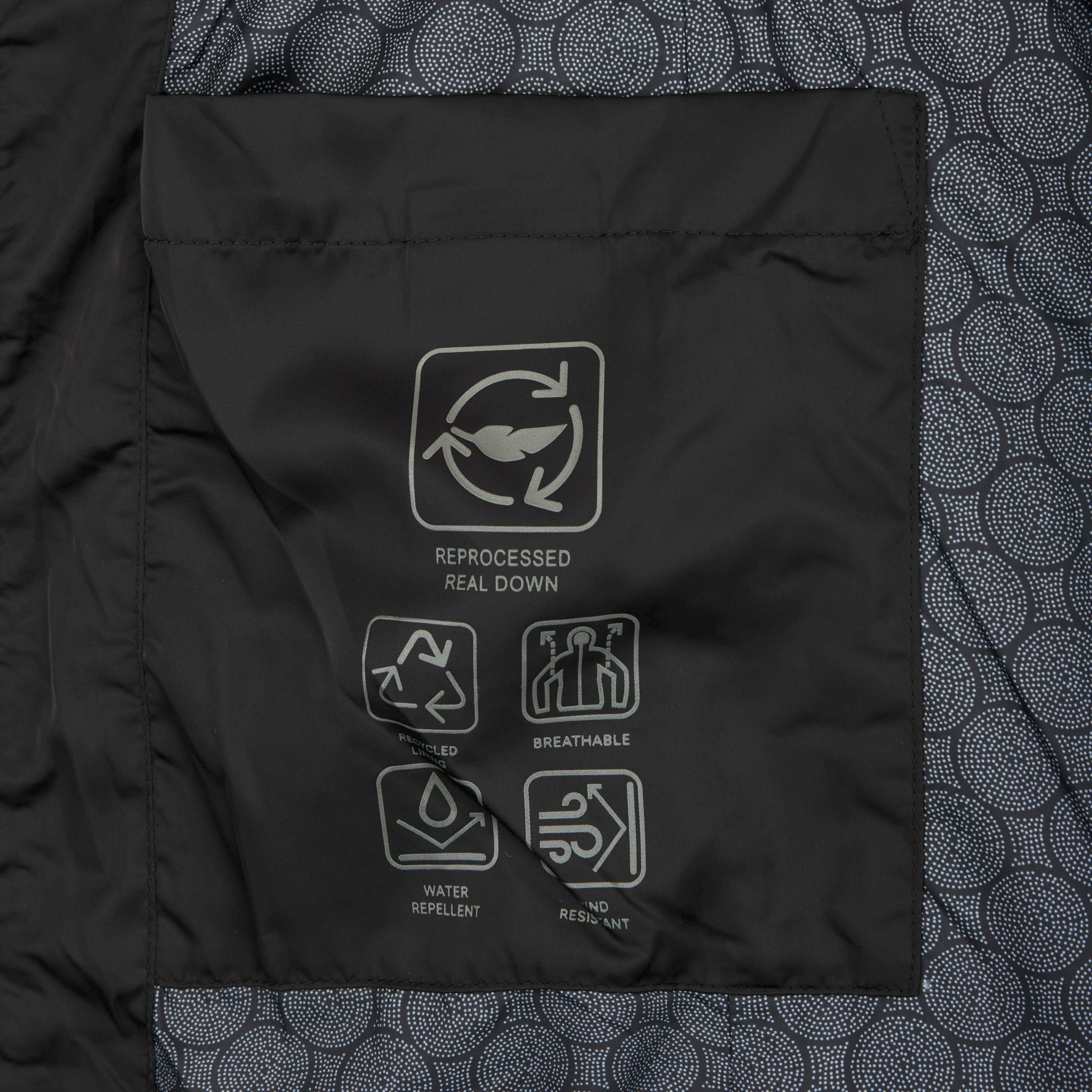 Geacă neagră cu puf pentru femei Geox Bettanie